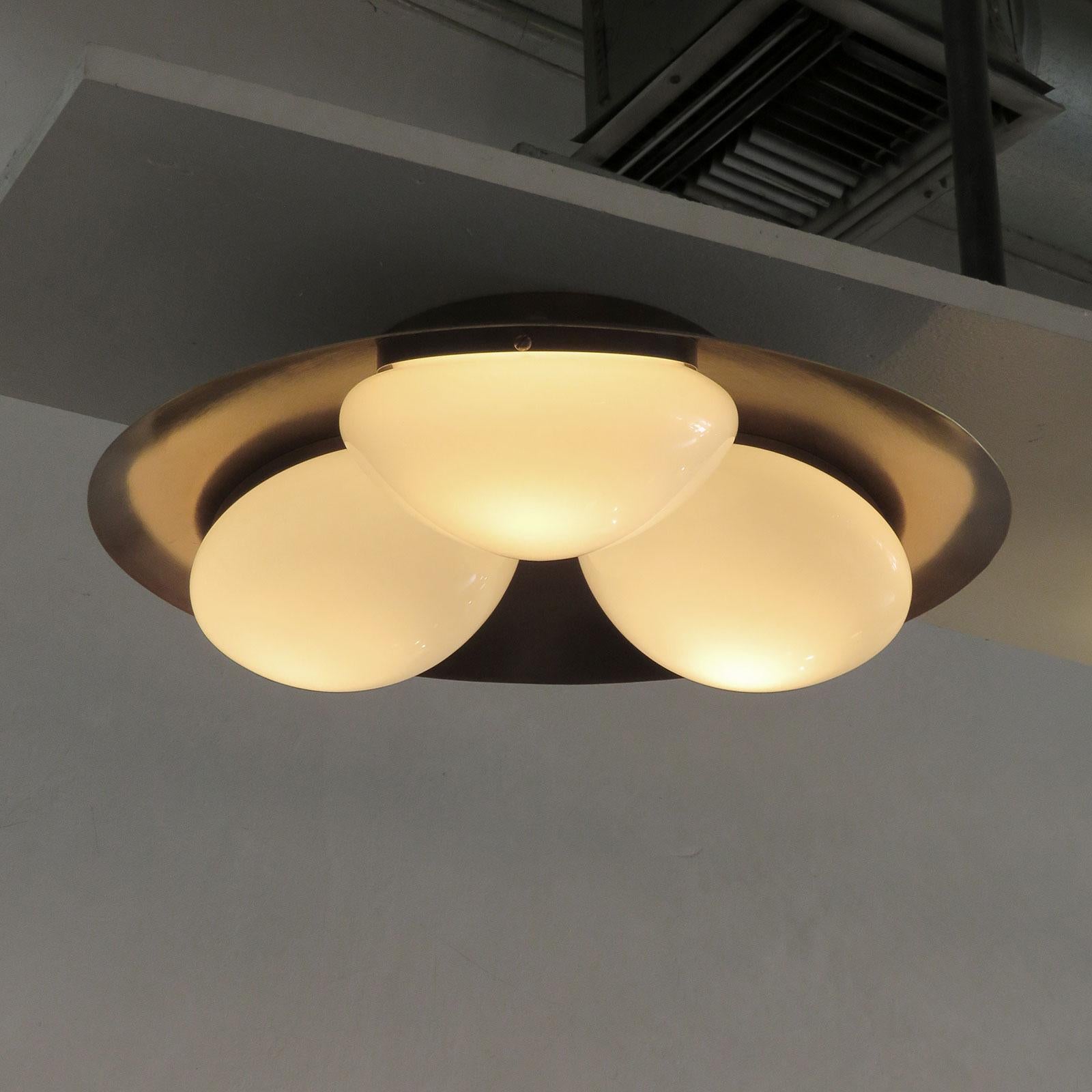 Brass Trinova Flushmount Light by Gallery L7 For Sale