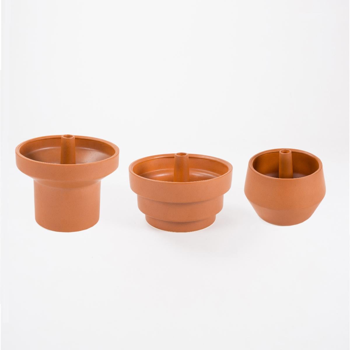 Mexican Trinum Pot Plant with Plate 'Cylinder' For Sale