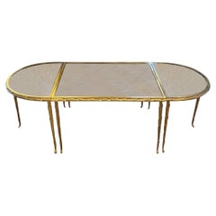 Trio 1960s Tables, Coffee Table & 2 Sides Attributed to Maison Baguès