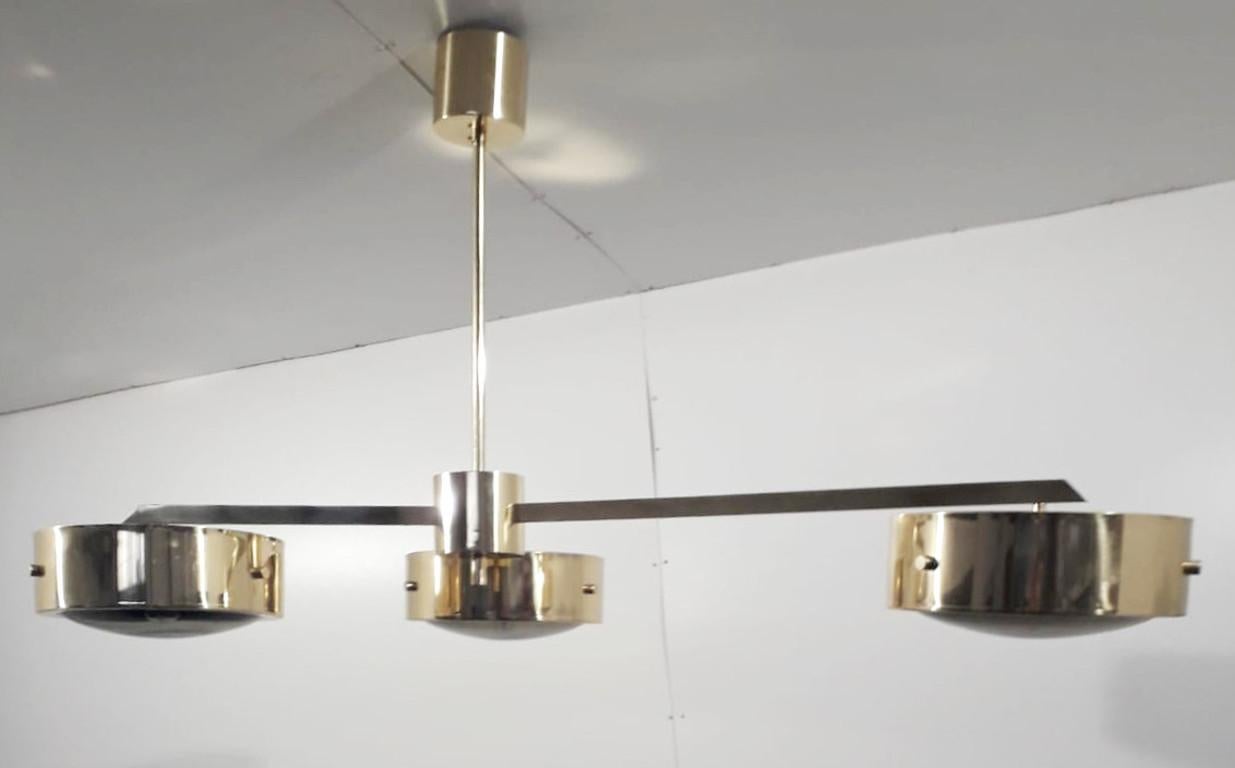 italien Lampe à suspension à trois anneaux de Fabio Ltd en vente