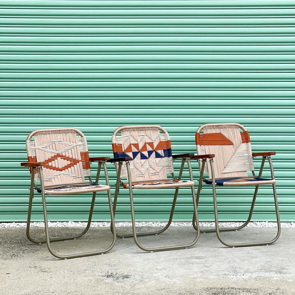 - Trama 3, 7 and 10 - main color: champagne - secundary color: sand, ocher, navy.
- structure color: outono.

beach chair, country chair, garden chair, lawn chair, camping chair, folding chair, stylish chair, funky chair

DENGÔ -
A handmade work,