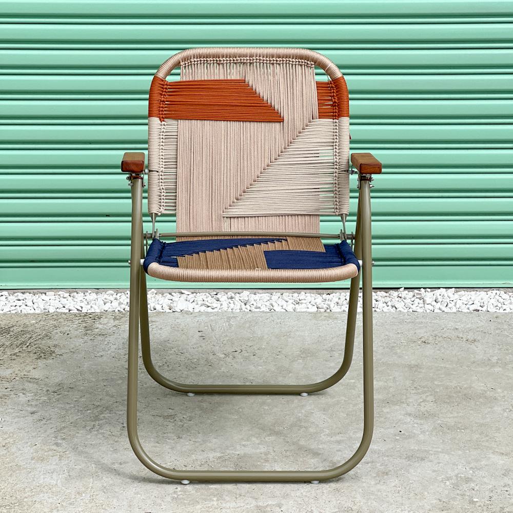 Trio Beach chair high Japú Trama 3, 7 and 10 - Outdoor area - Dengô Brasil  For Sale 2
