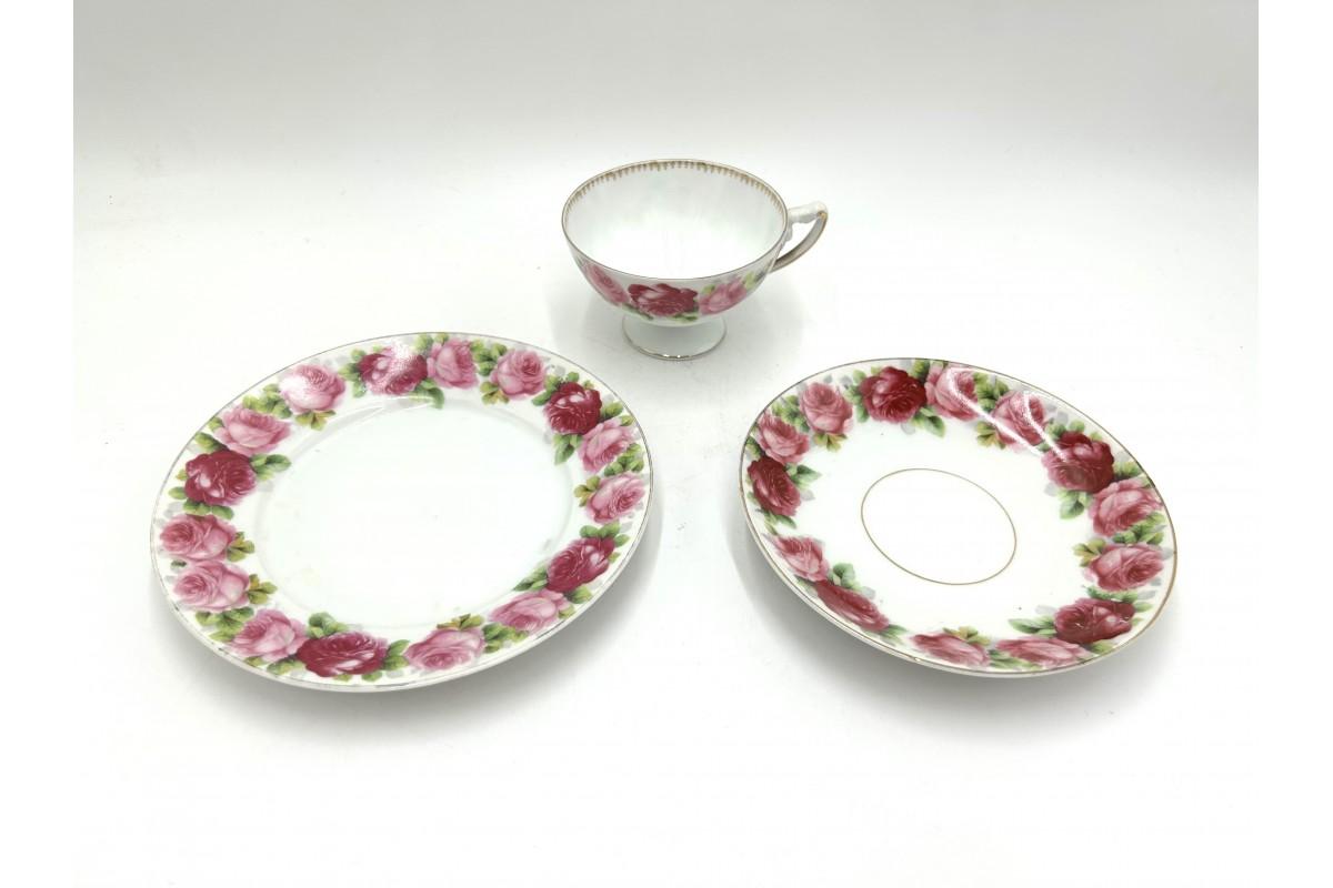 20th Century Trio breakfast set, Rosenthal Empire, Chrysantheme Cacilie, 1898-1904