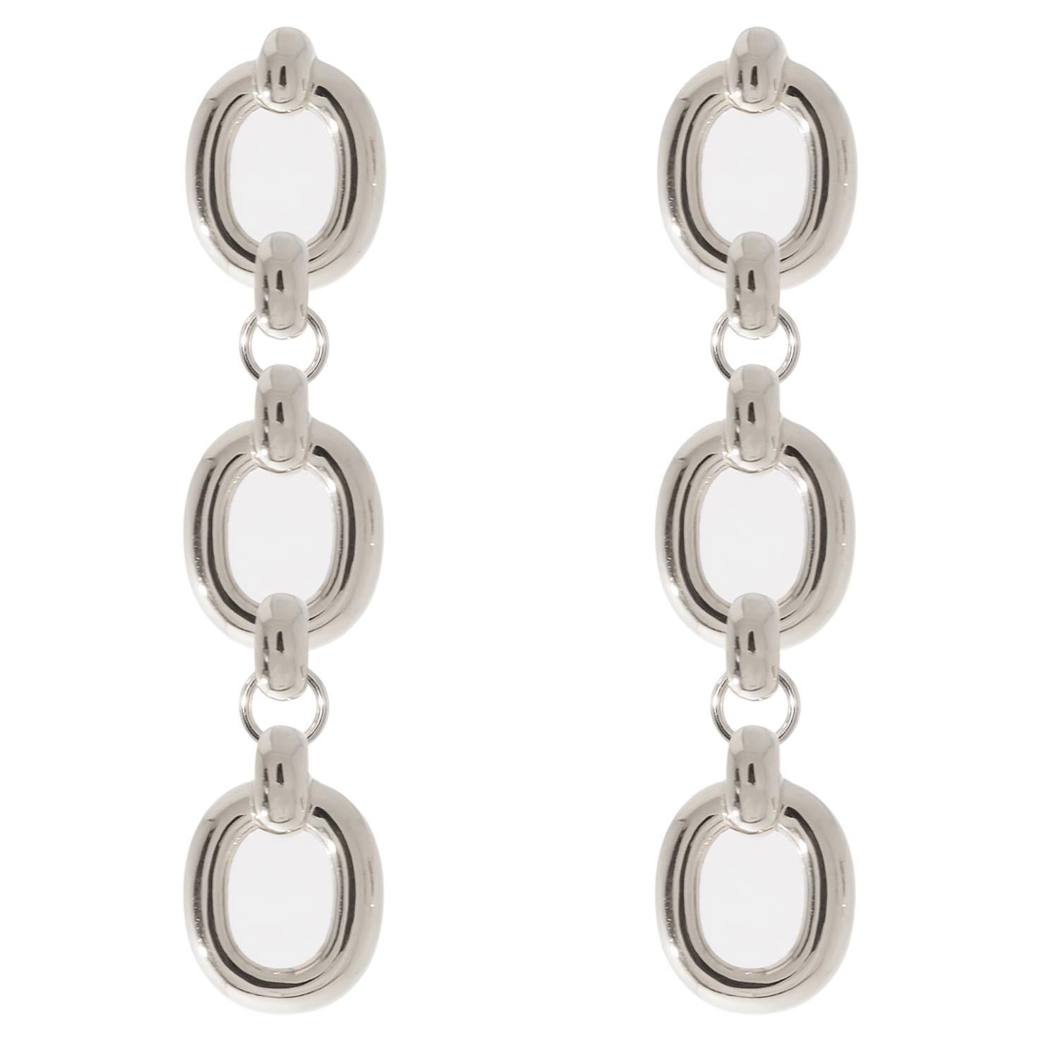 Pendientes Trio Core Loop de plata de ley 925 y piedra Clear Air de CLED en venta