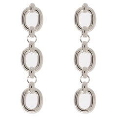 Pendientes Trio Core Loop de plata de ley 925 y piedra Clear Air de CLED