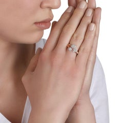 Trio-Diamantring aus 18 Karat Weißgold