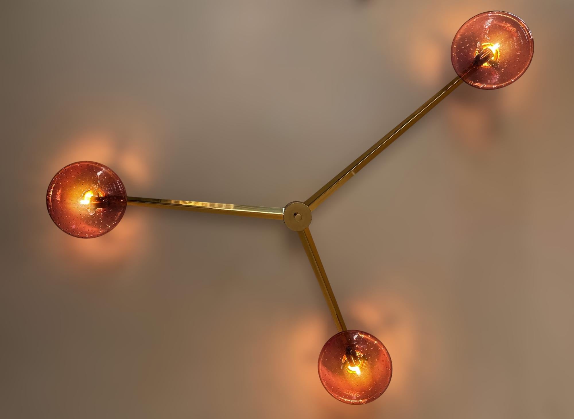 XXIe siècle et contemporain Trio Filo Shade Flush Mount by Fabio LTD en vente