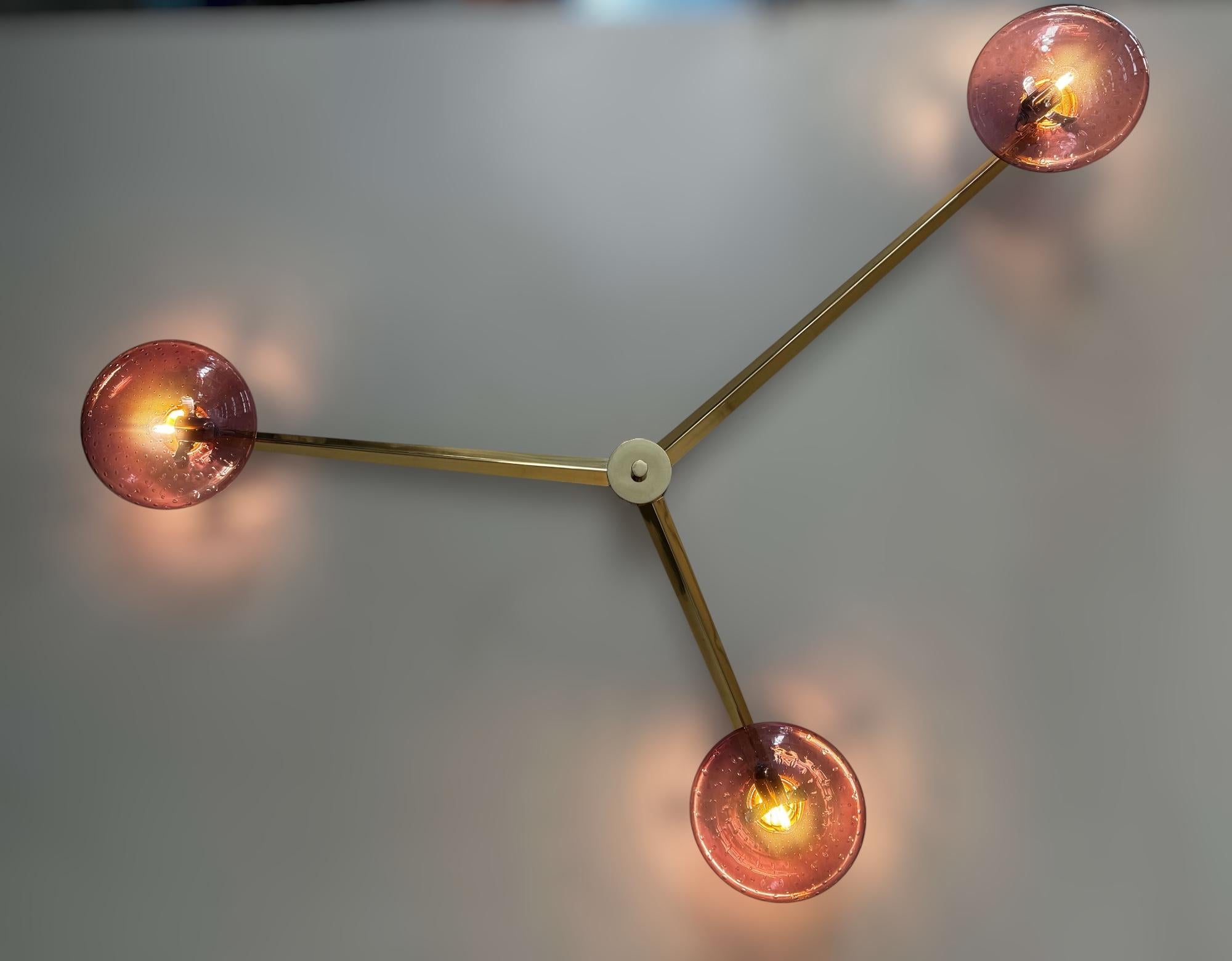 Laiton Trio Filo Shade Flush Mount by Fabio LTD en vente