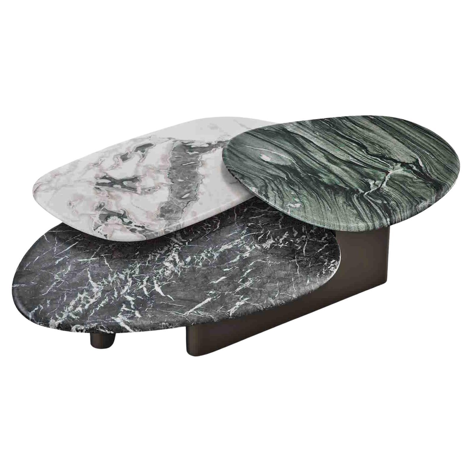 Trio Marble Set of 3 Coffee Table For Sale