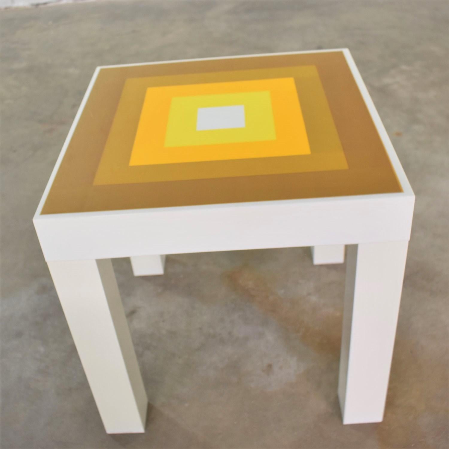 Trio Mod Pop Art Plastic Parsons Style Square Side Tables Style Kartell or Syroc For Sale 5