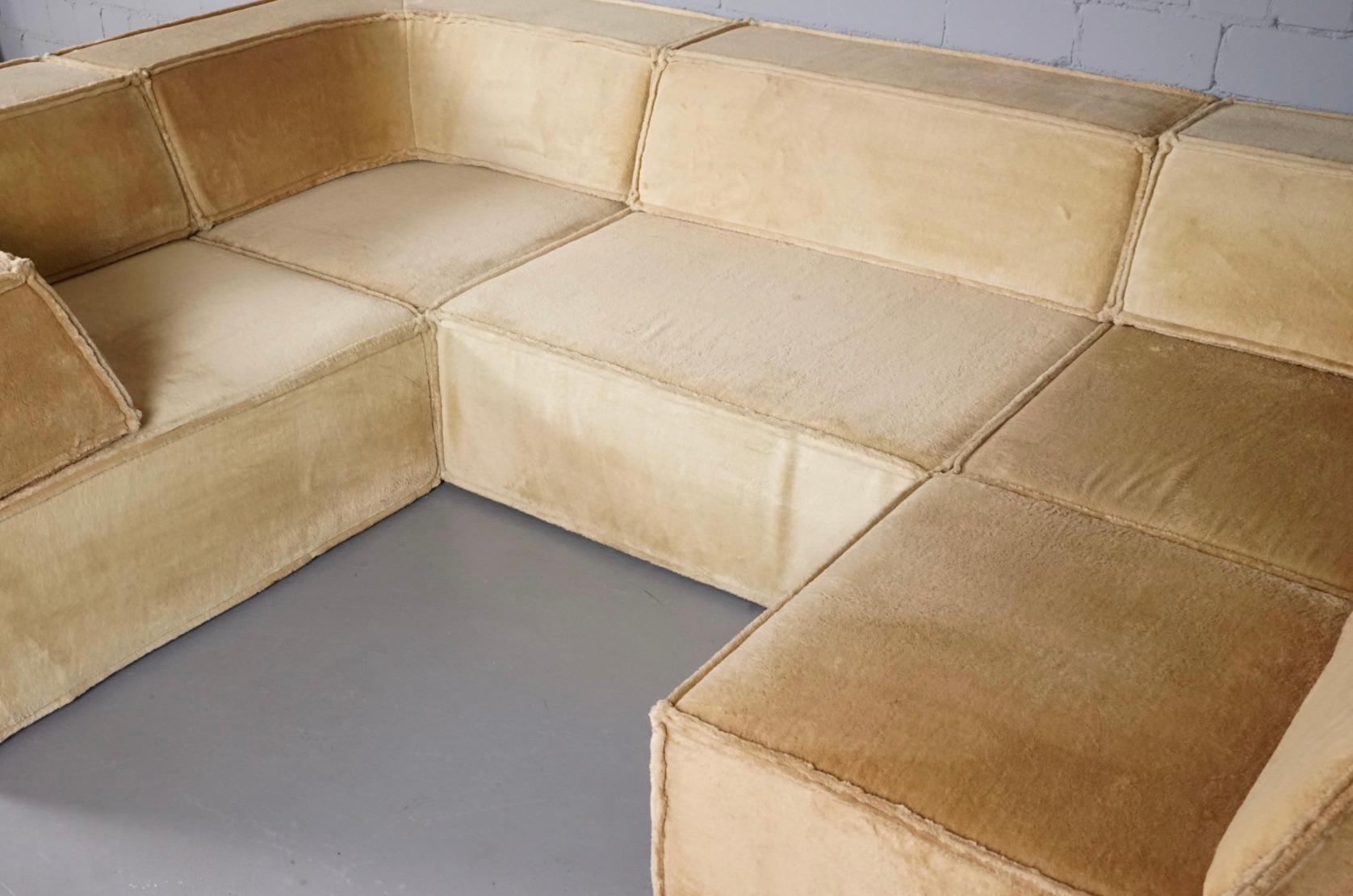 German Trio Modular Sofa by Franz Hero & Karl Odermatt for Team Form AG, COR For Sale