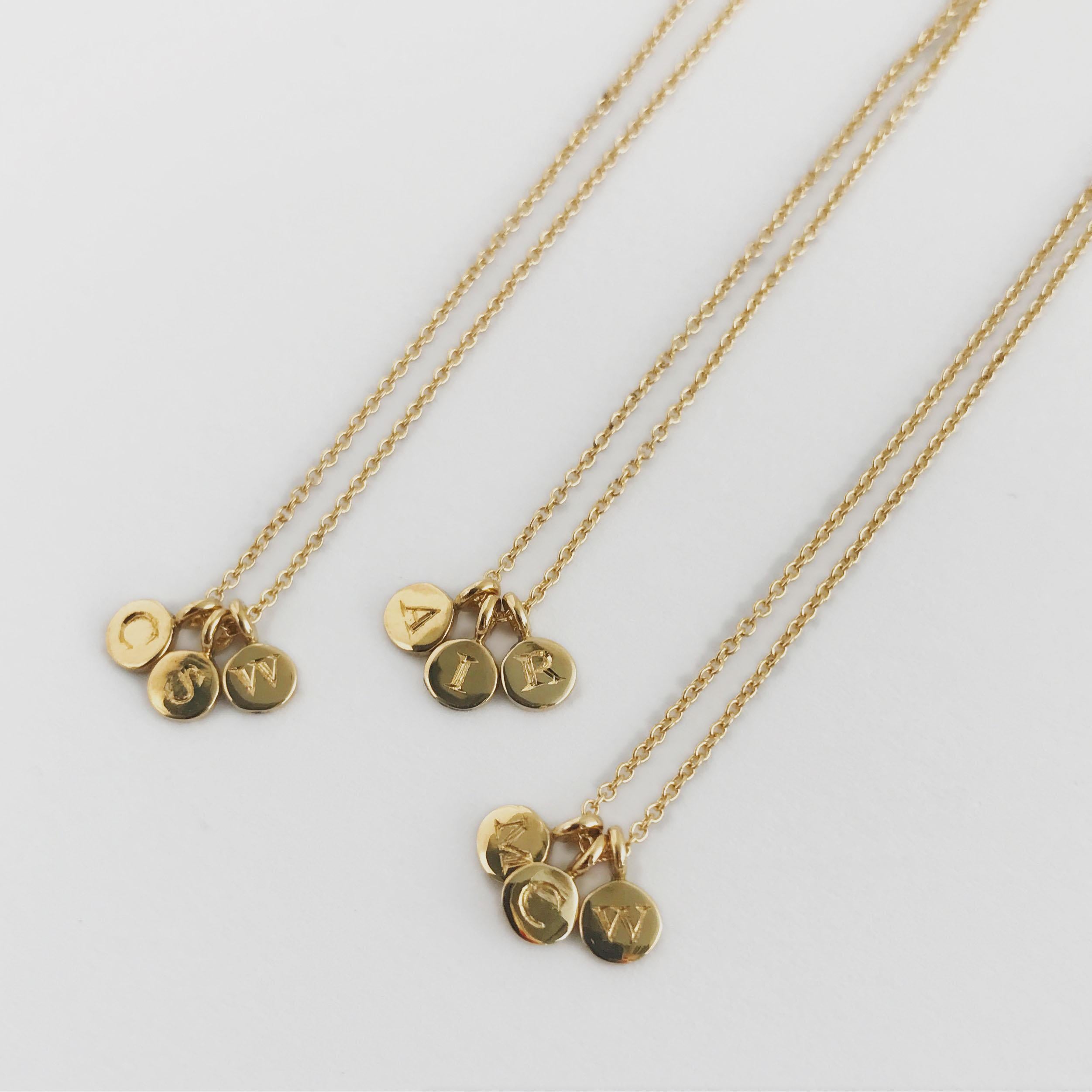 Round Cut Trio Necklace in 18 Karat Yellow Gold by Allison Bryan For Sale