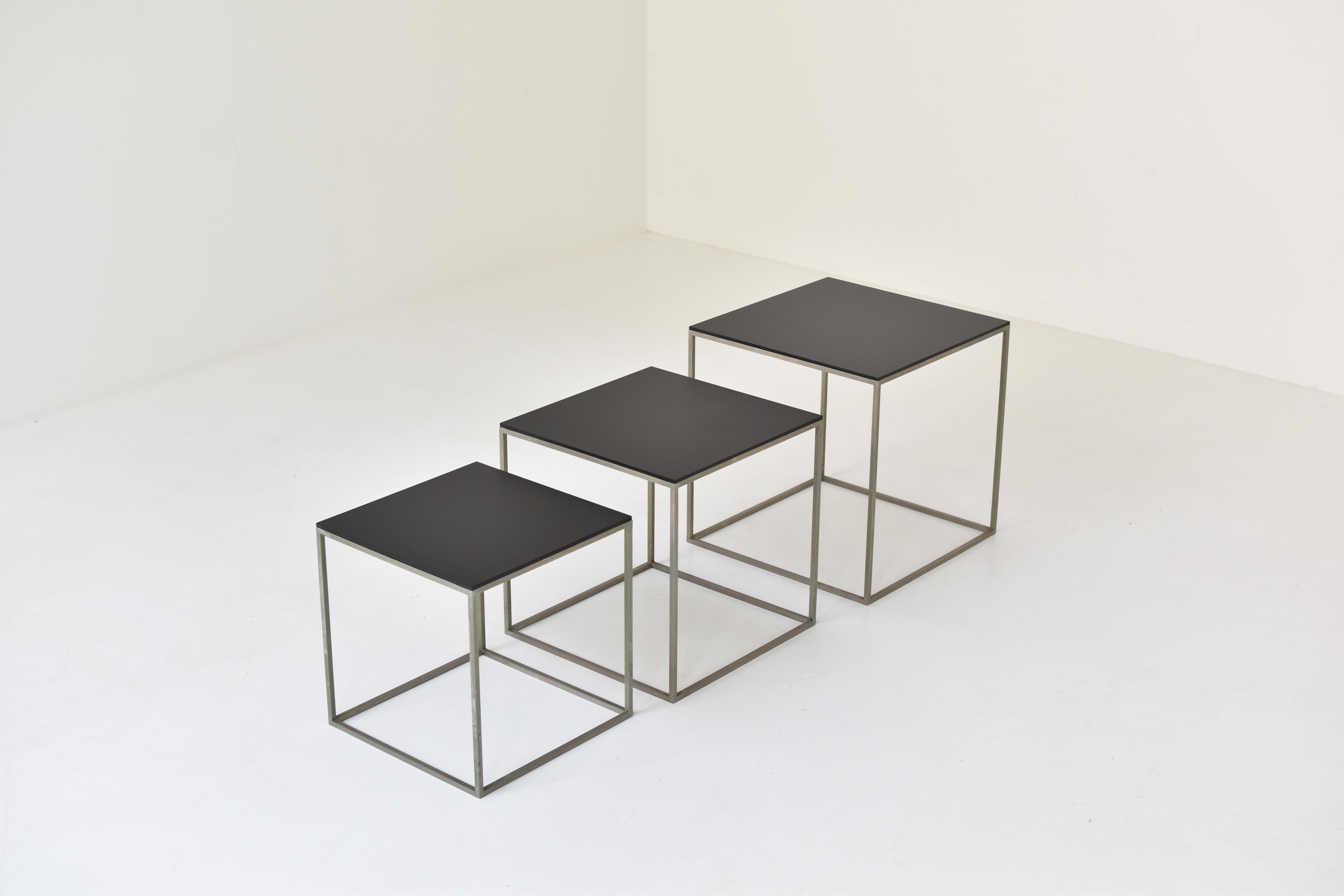 Trio Nesting Tables, Similar to Pk71 by Poul Kjaerholm for E. Kold Christensen 3