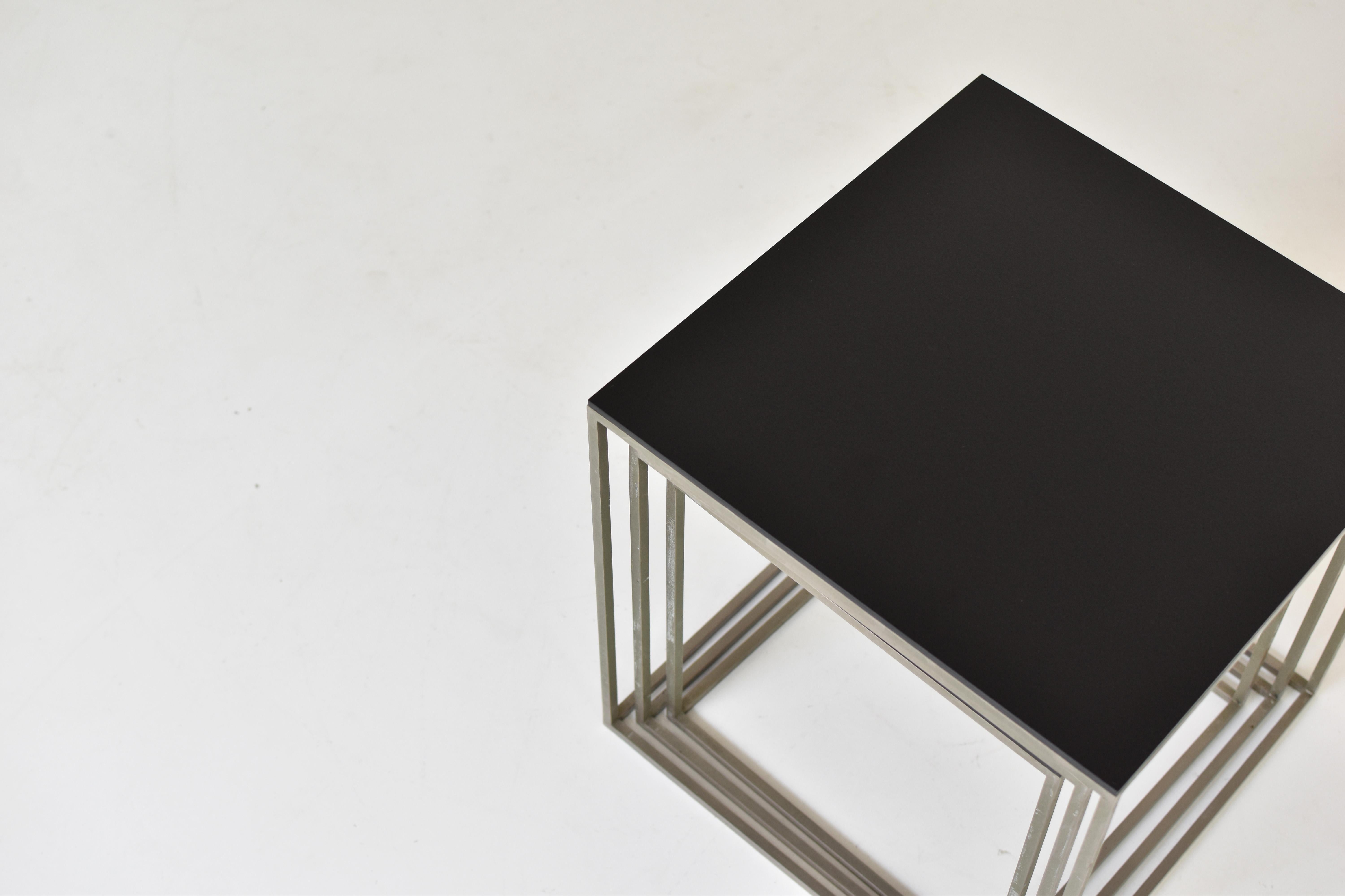 Trio Nesting Tables, Similar to Pk71 by Poul Kjaerholm for E. Kold Christensen In Good Condition In Antwerp, BE