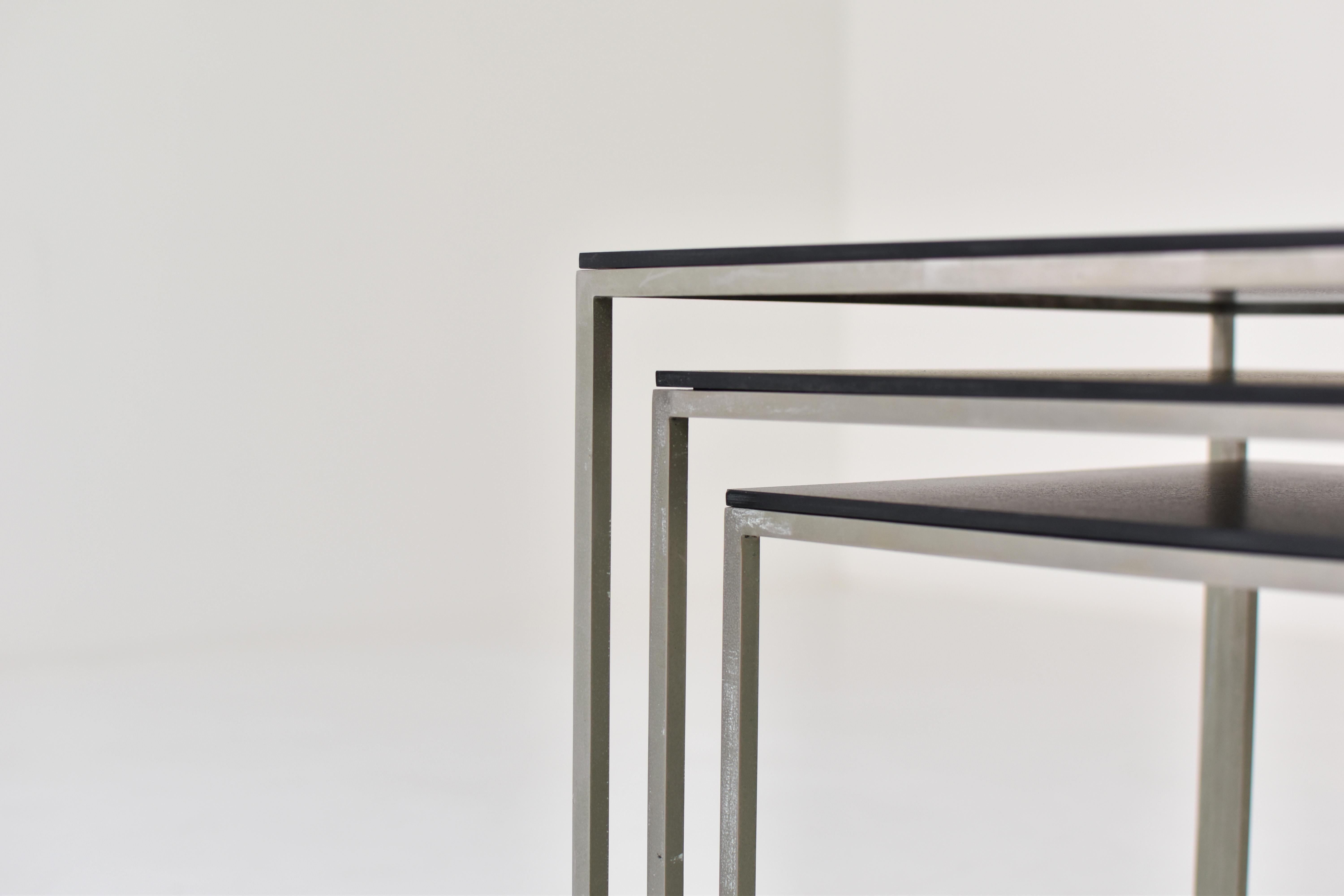 Mid-20th Century Trio Nesting Tables, Similar to Pk71 by Poul Kjaerholm for E. Kold Christensen