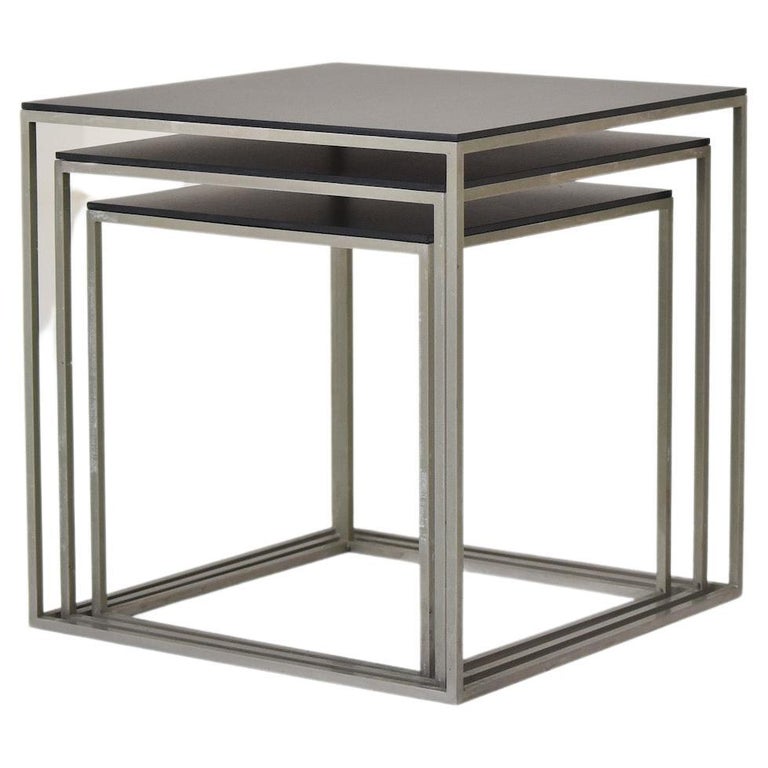 Trio Nesting Tables, Similar to Pk71 by Poul Kjaerholm for E. Kold ...