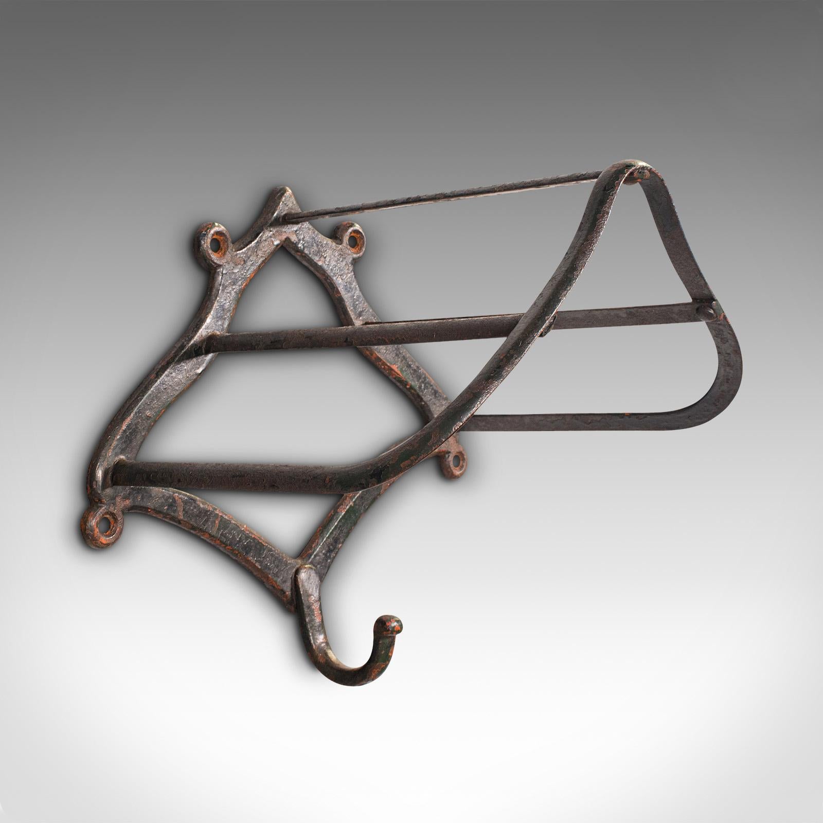 19th Century Trio of Antique Equestrian Tack Racks, English, Wall Mount, Saddle, Victorian