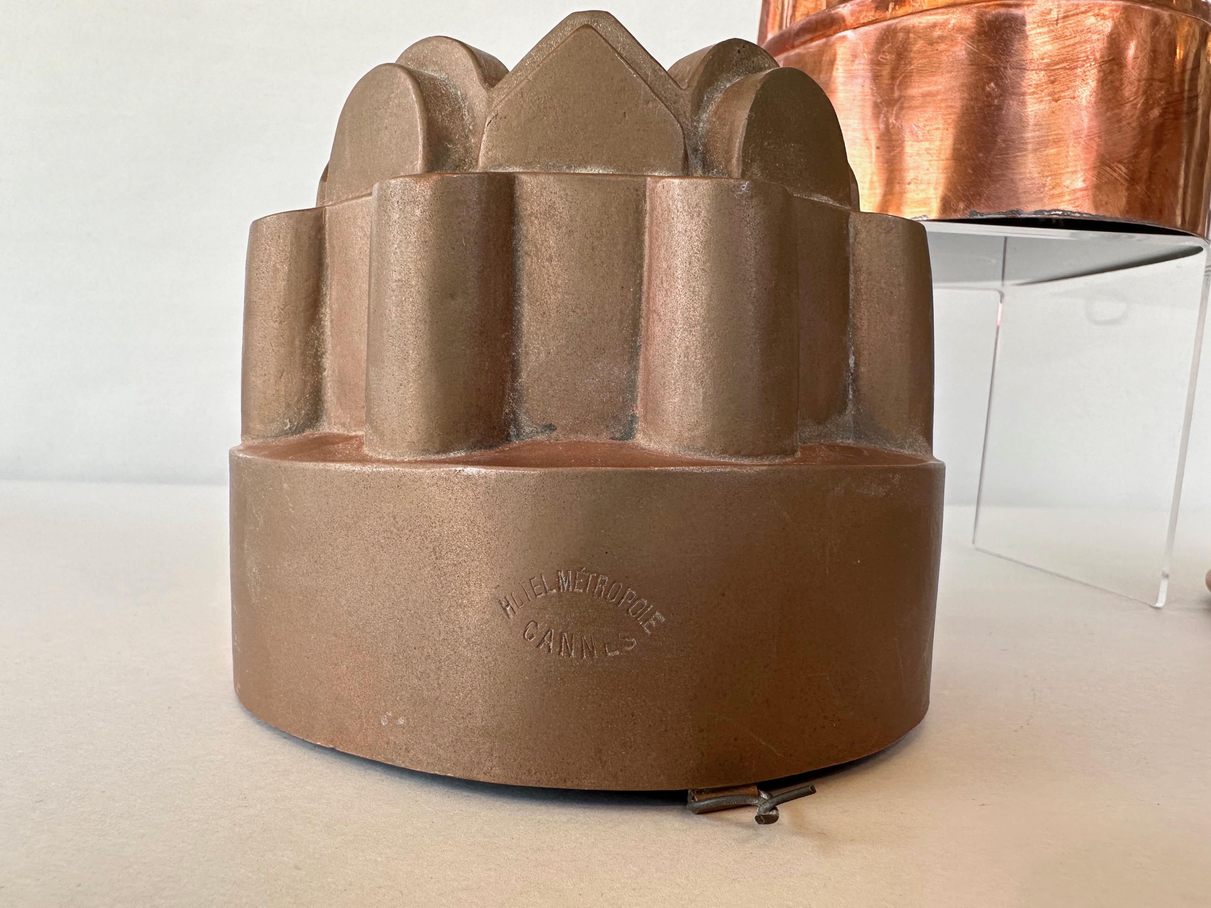 Trio of Antique French and Dutch Copper Cake Molds or Jelly Molds, c. 1910 For Sale 1