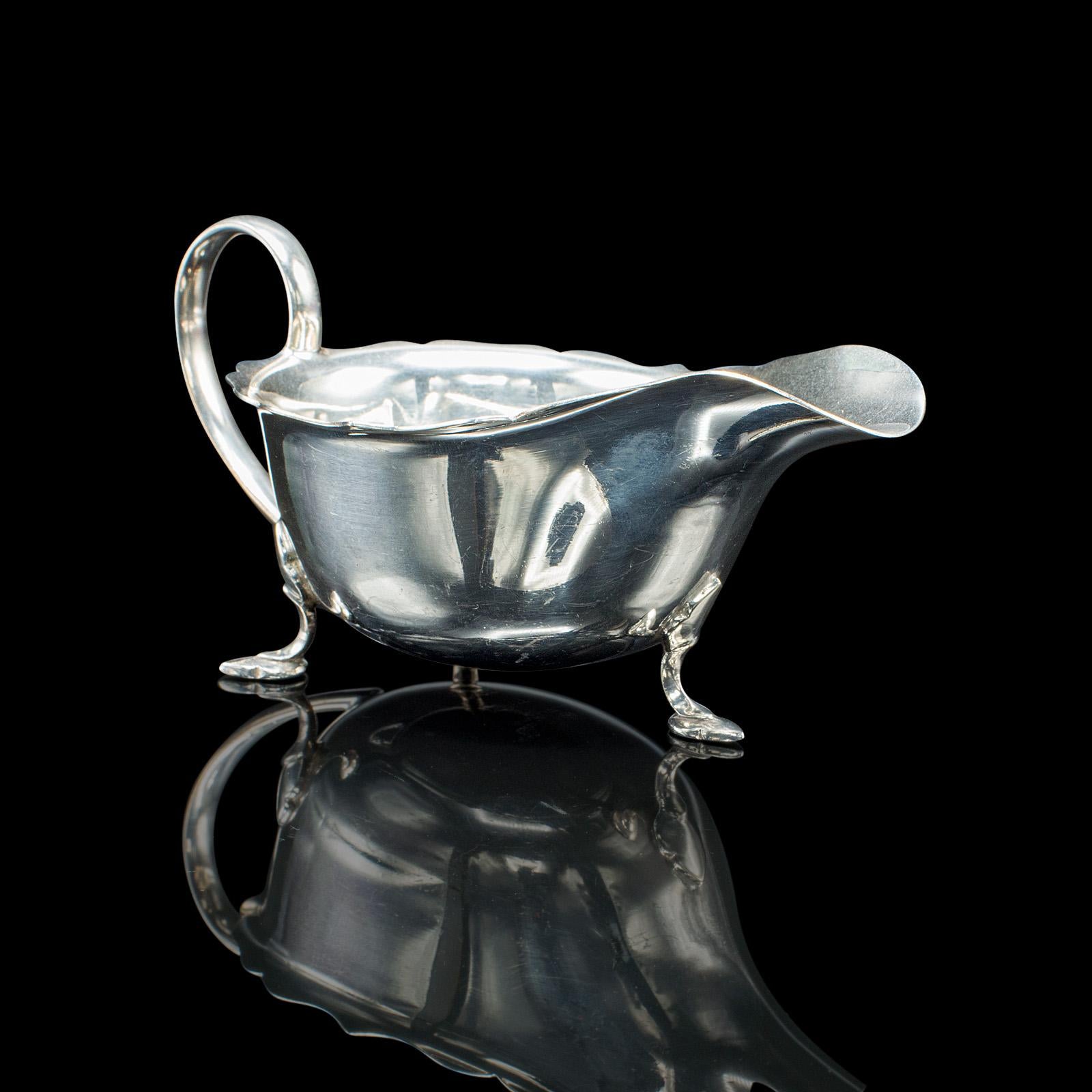 Trio de saucières anciennes, anglaises, plaquées argent, pots à condiments, édouardiennes Bon état - En vente à Hele, Devon, GB