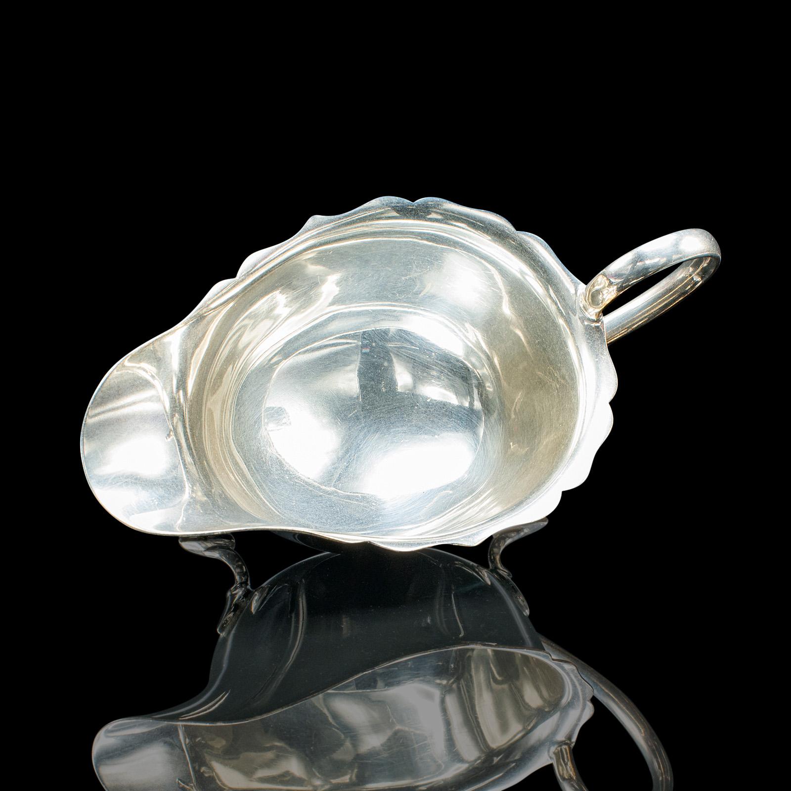 Plaqué argent Trio de saucières anciennes, anglaises, plaquées argent, pots à condiments, édouardiennes en vente