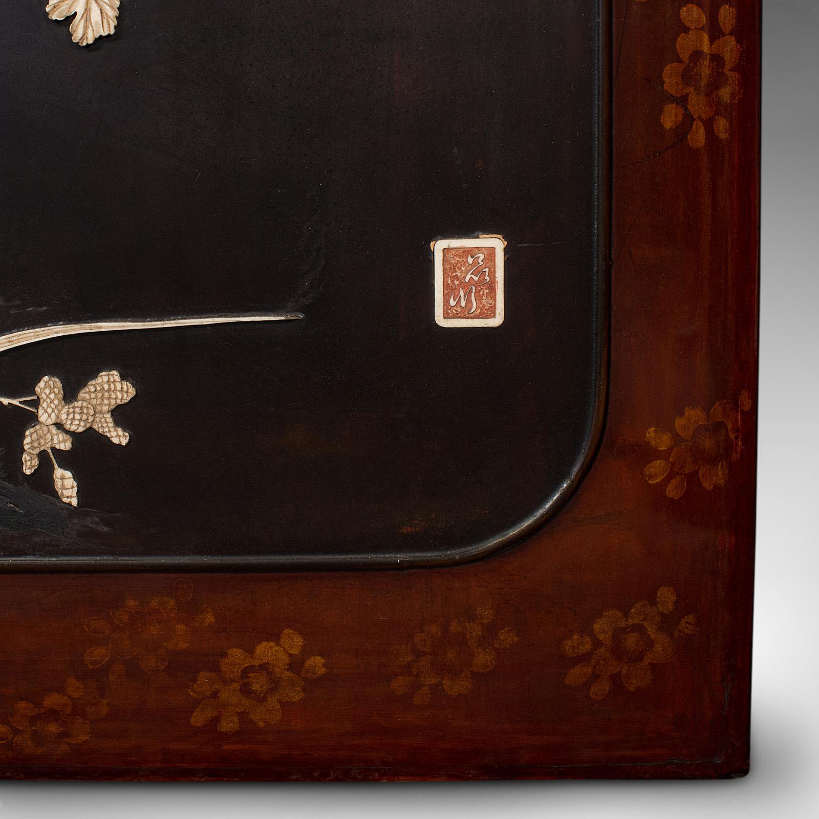 Trio of Antique Shibayama Panels, Japanese Decorative Screen, Meiji Period, 1900 5