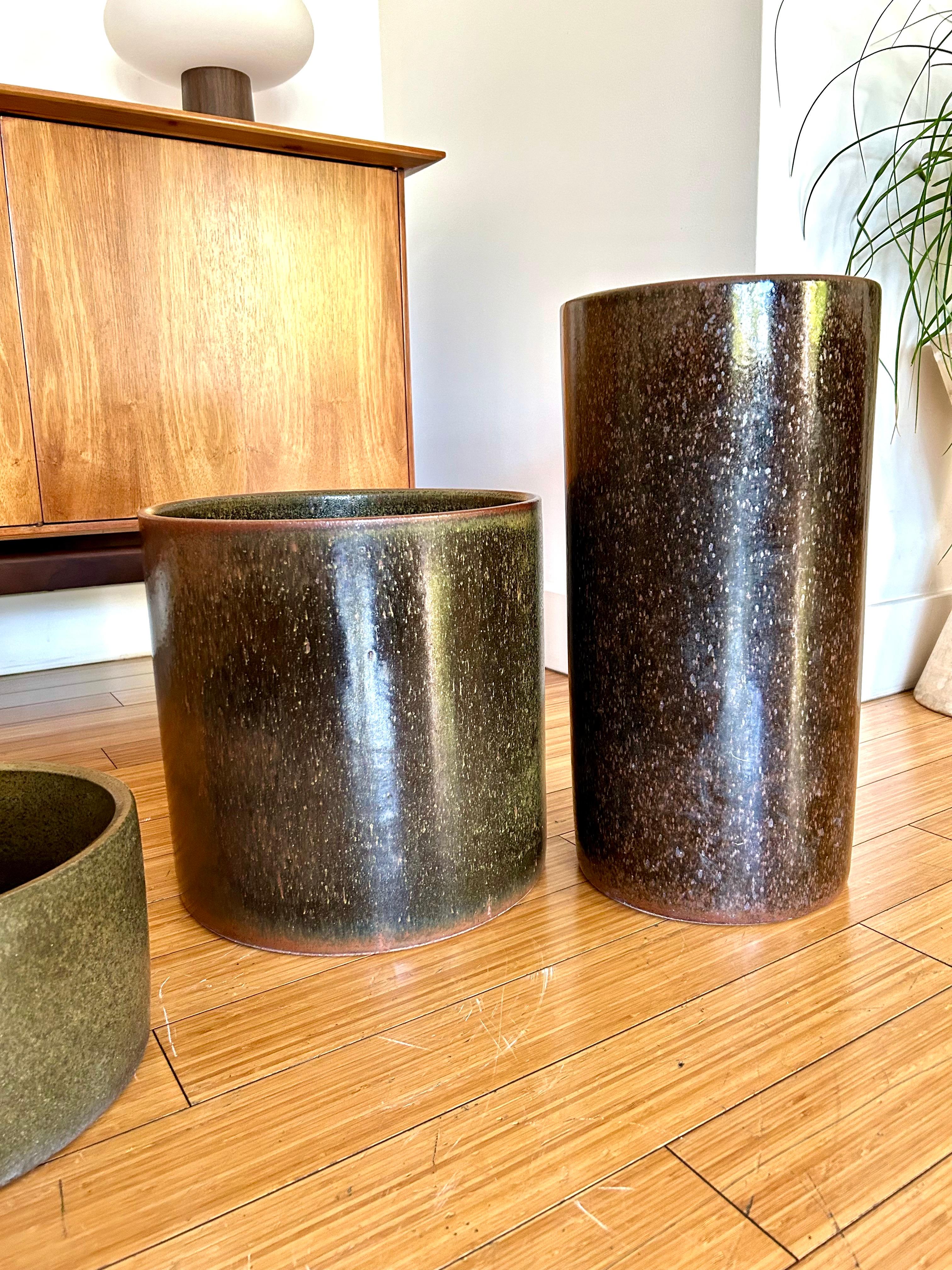 Trio of Architectural Pottery Planters David Cressey For Sale 9