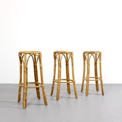 Trio of bamboo stools - c. 1970 - Italy