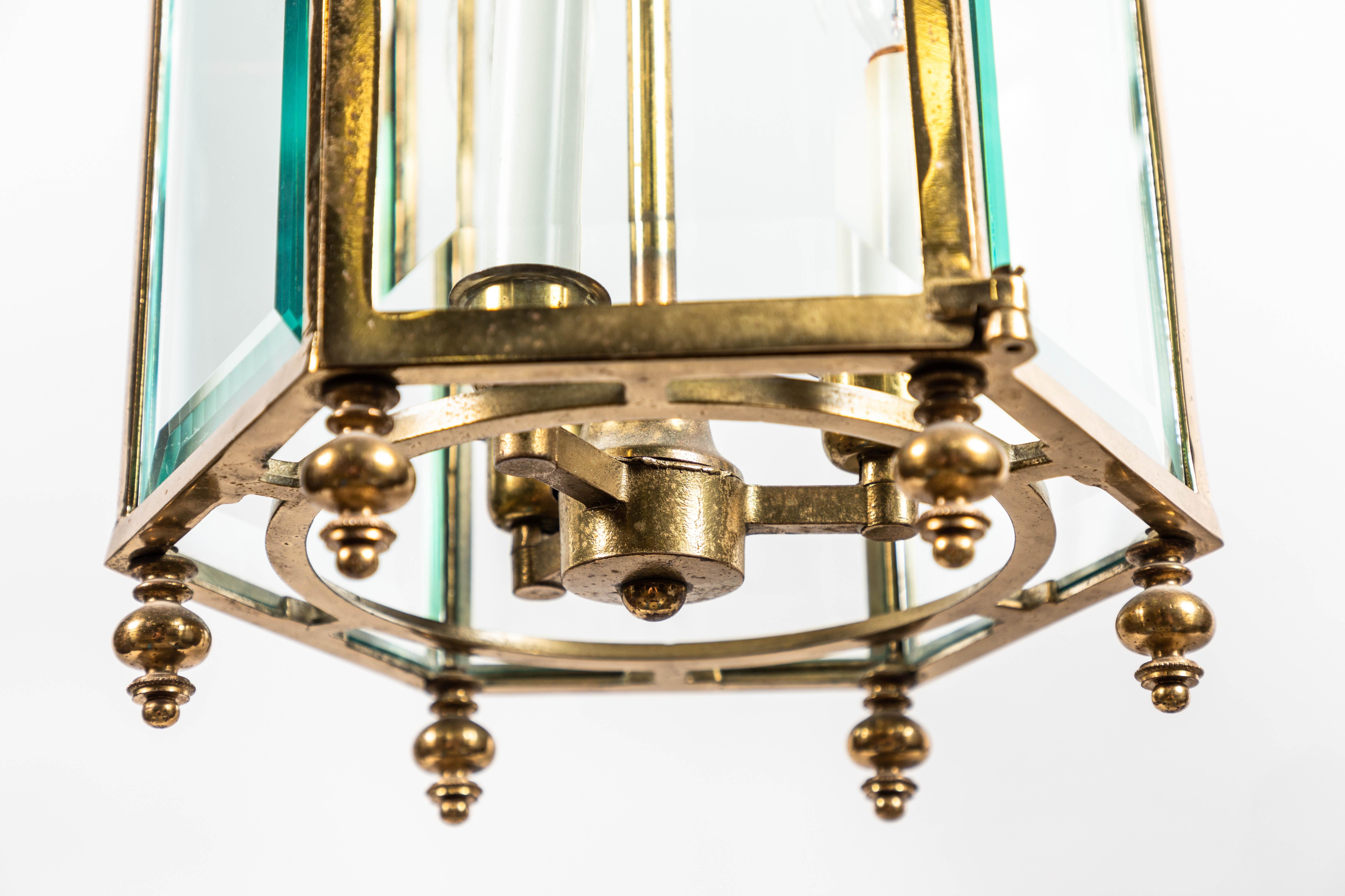 Trio of Brass Georgian Style Lanterns 8