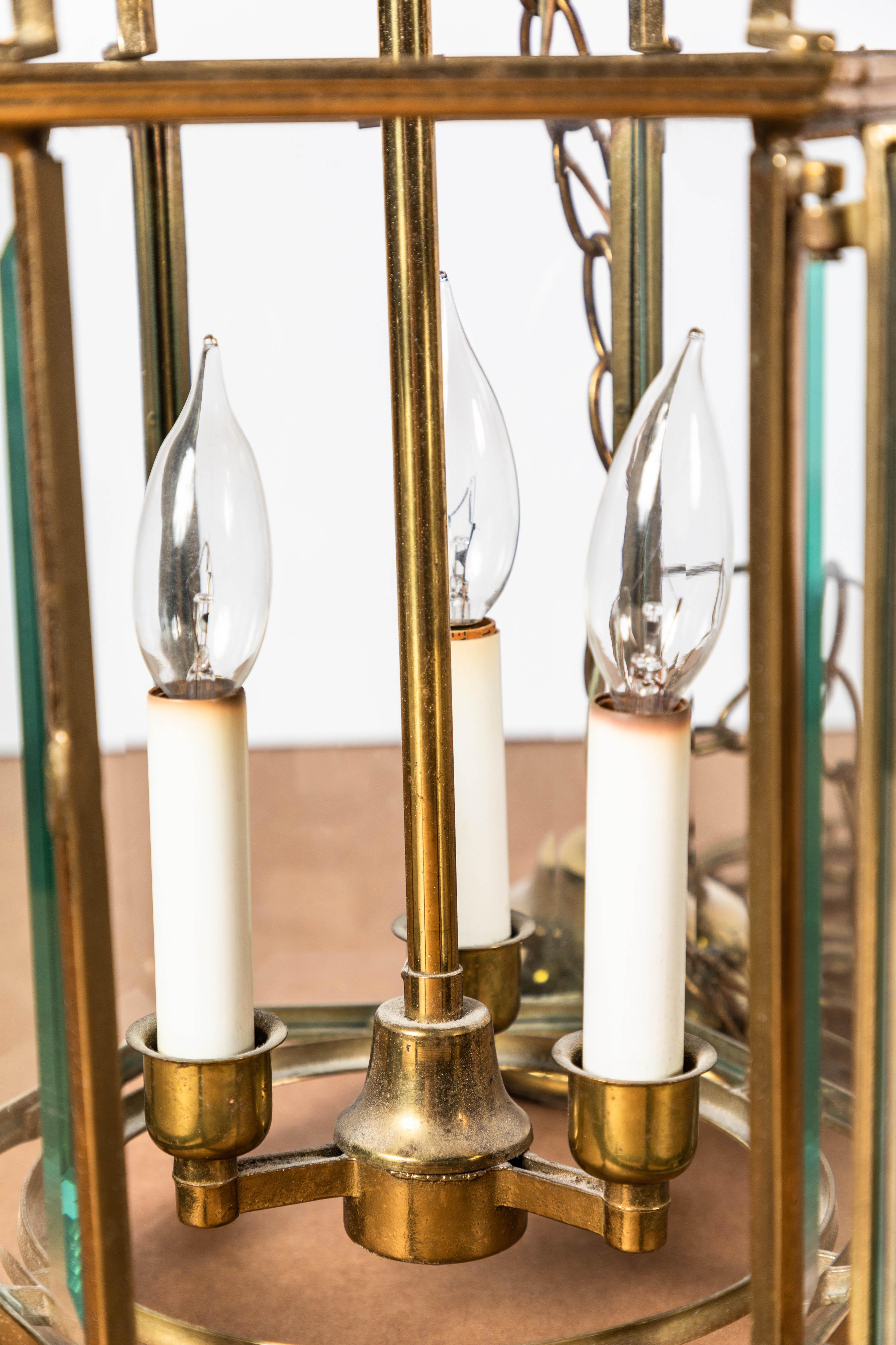 Trio of Brass Georgian Style Lanterns 2