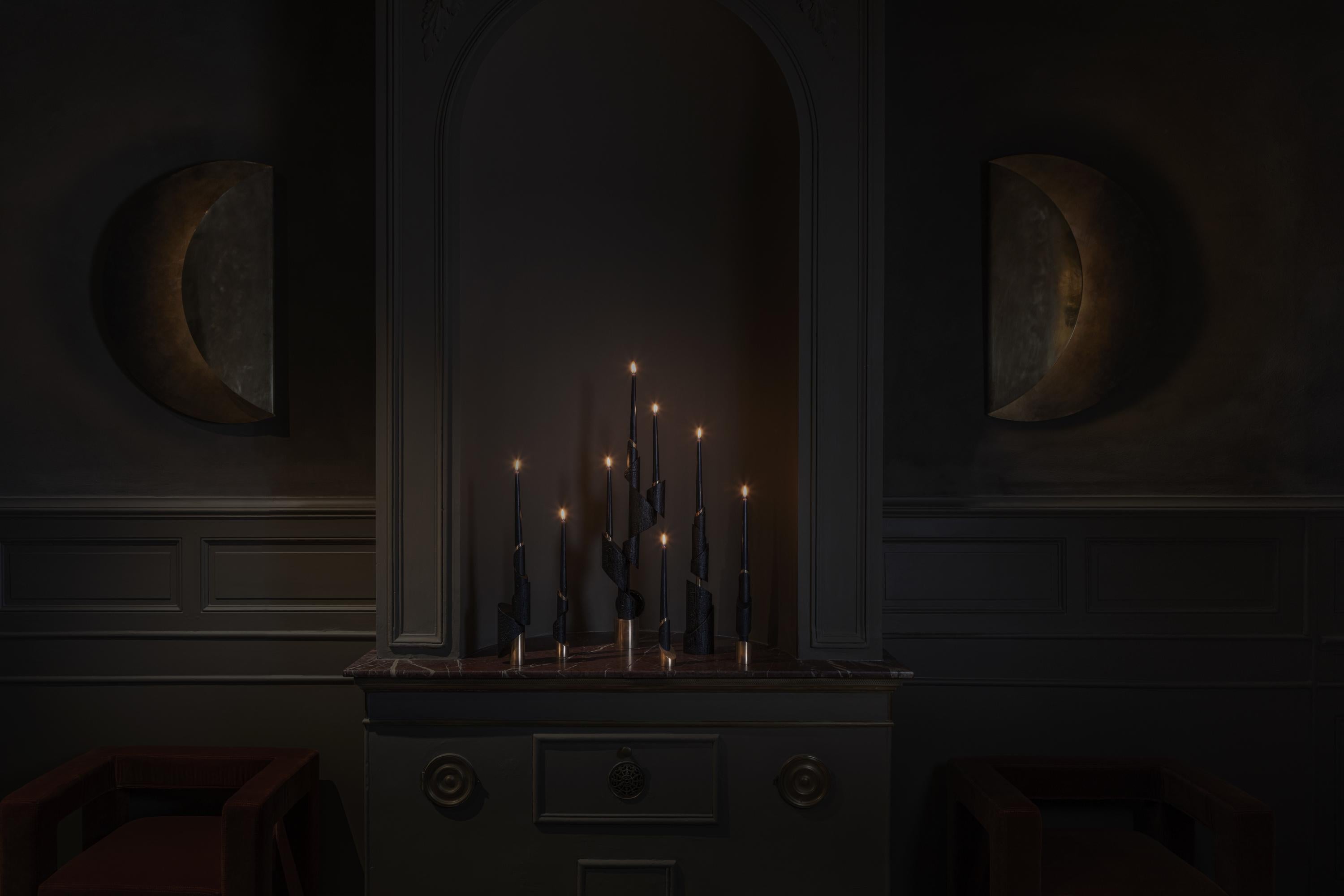 Dreier-Kerzenhalter aus Bronze von Aschenbechern und Aschenbechern, signiert William Guillon im Angebot 9