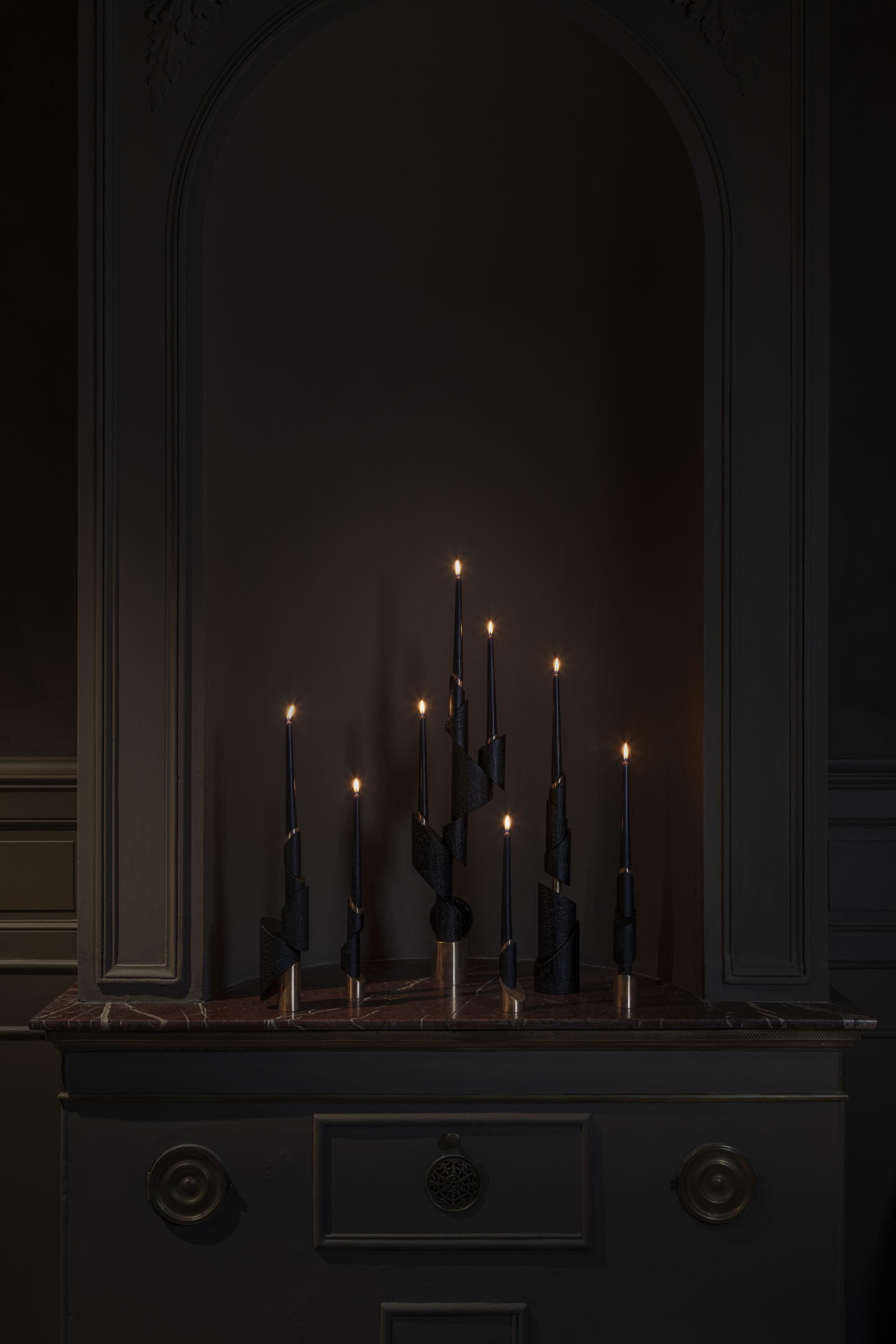 Dreier-Kerzenhalter aus Bronze von Aschenbechern und Aschenbechern, signiert William Guillon im Angebot 12
