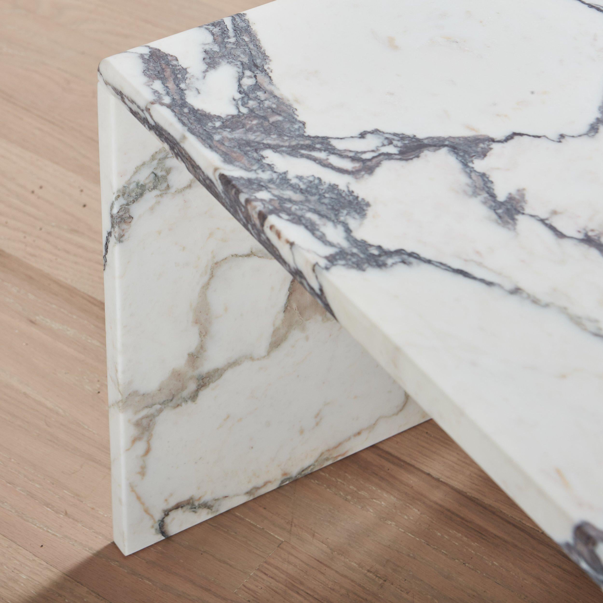 Vintage Calacatta Viola Marble Nesting Side Tables, Italy 1970s For Sale 5