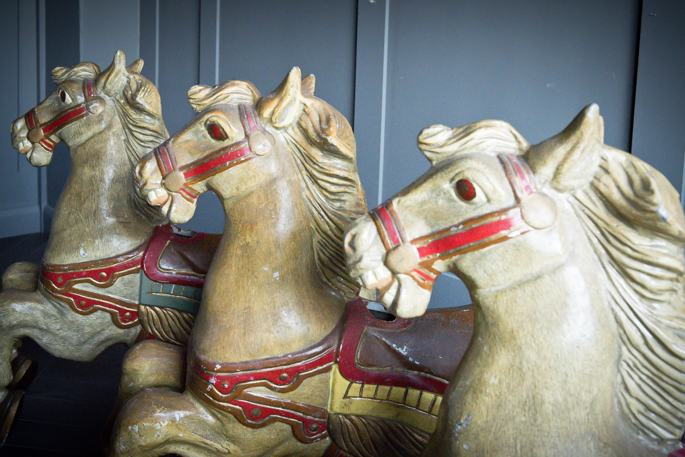 20th Century Cast Iron Carousel Horse For Sale