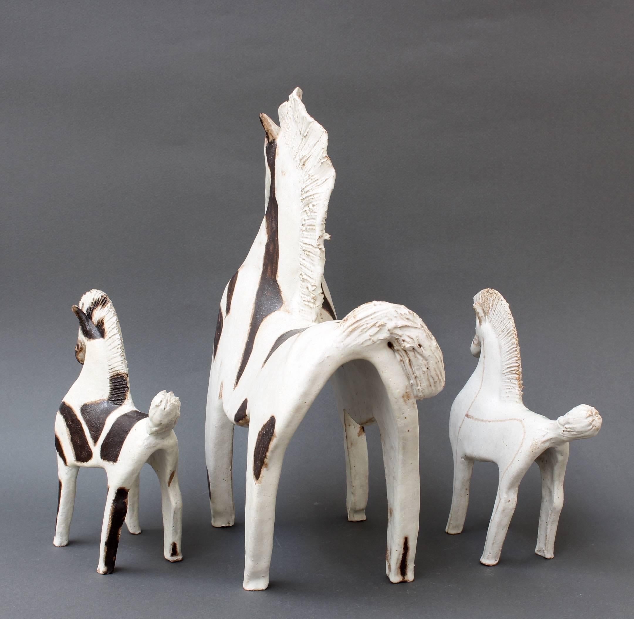 Trio of Ceramic Horse Sculptures by Bruno Gambone, Italy, circa 1970s In Good Condition In London, GB