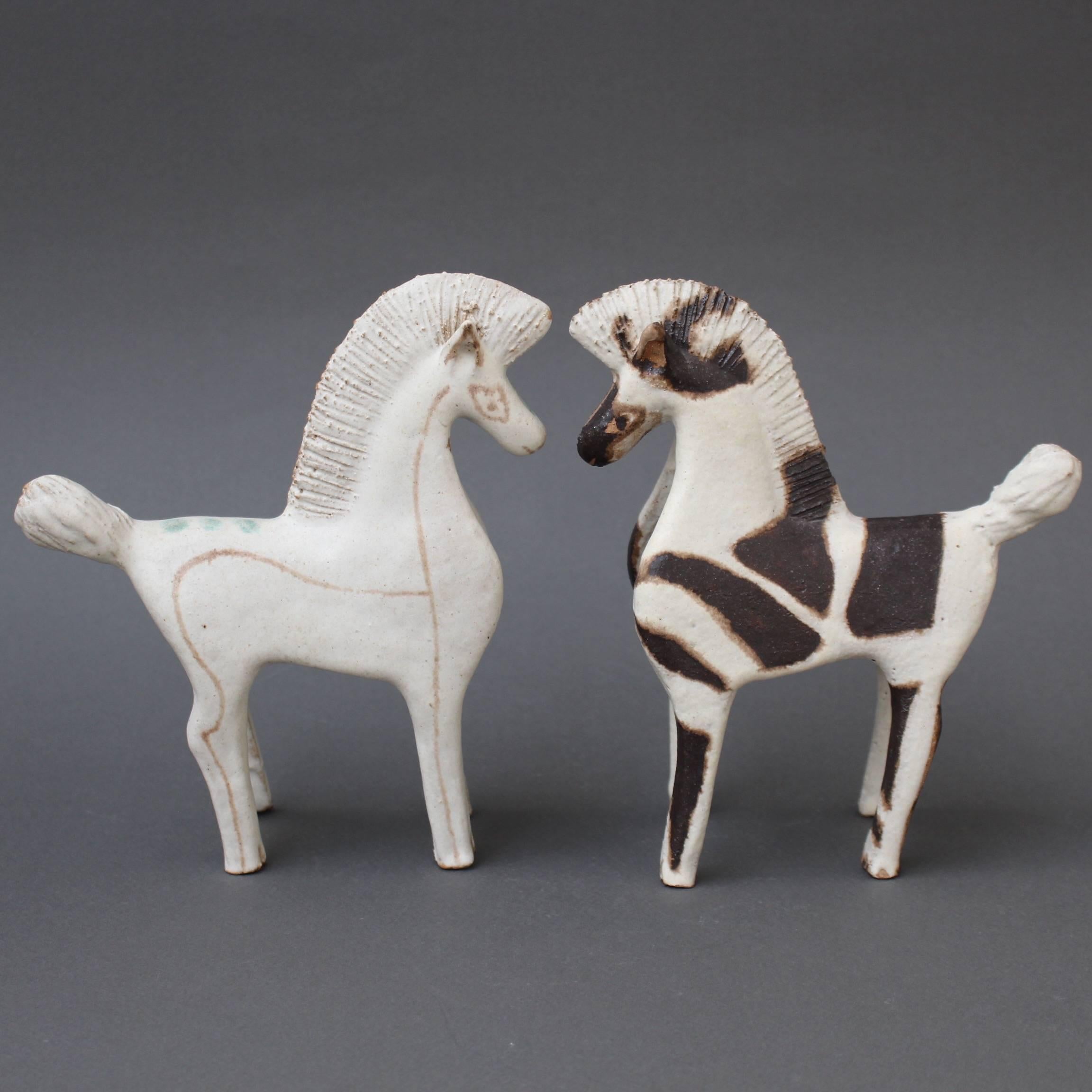 Late 20th Century Trio of Ceramic Horse Sculptures by Bruno Gambone, Italy, circa 1970s