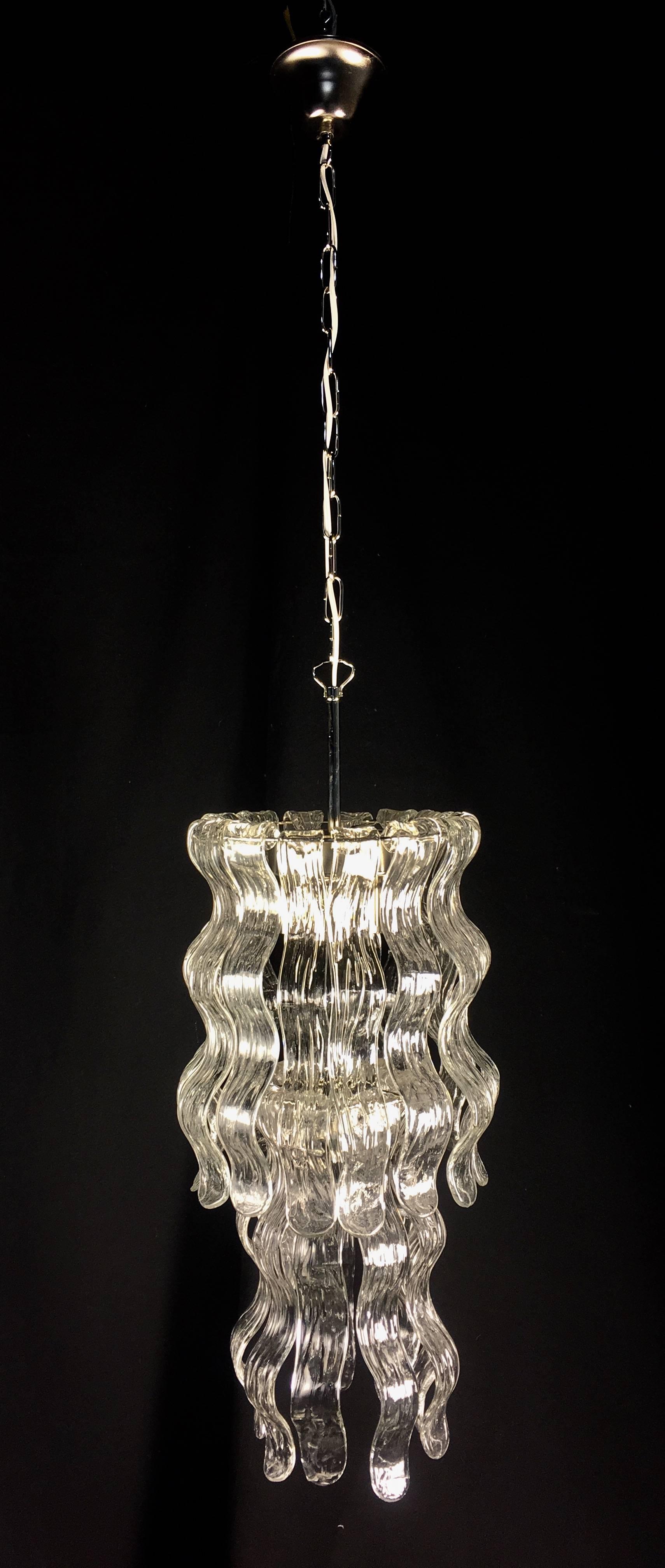 Trio of Chandeliers by Barovier & Toso, Murano, 1970s 3
