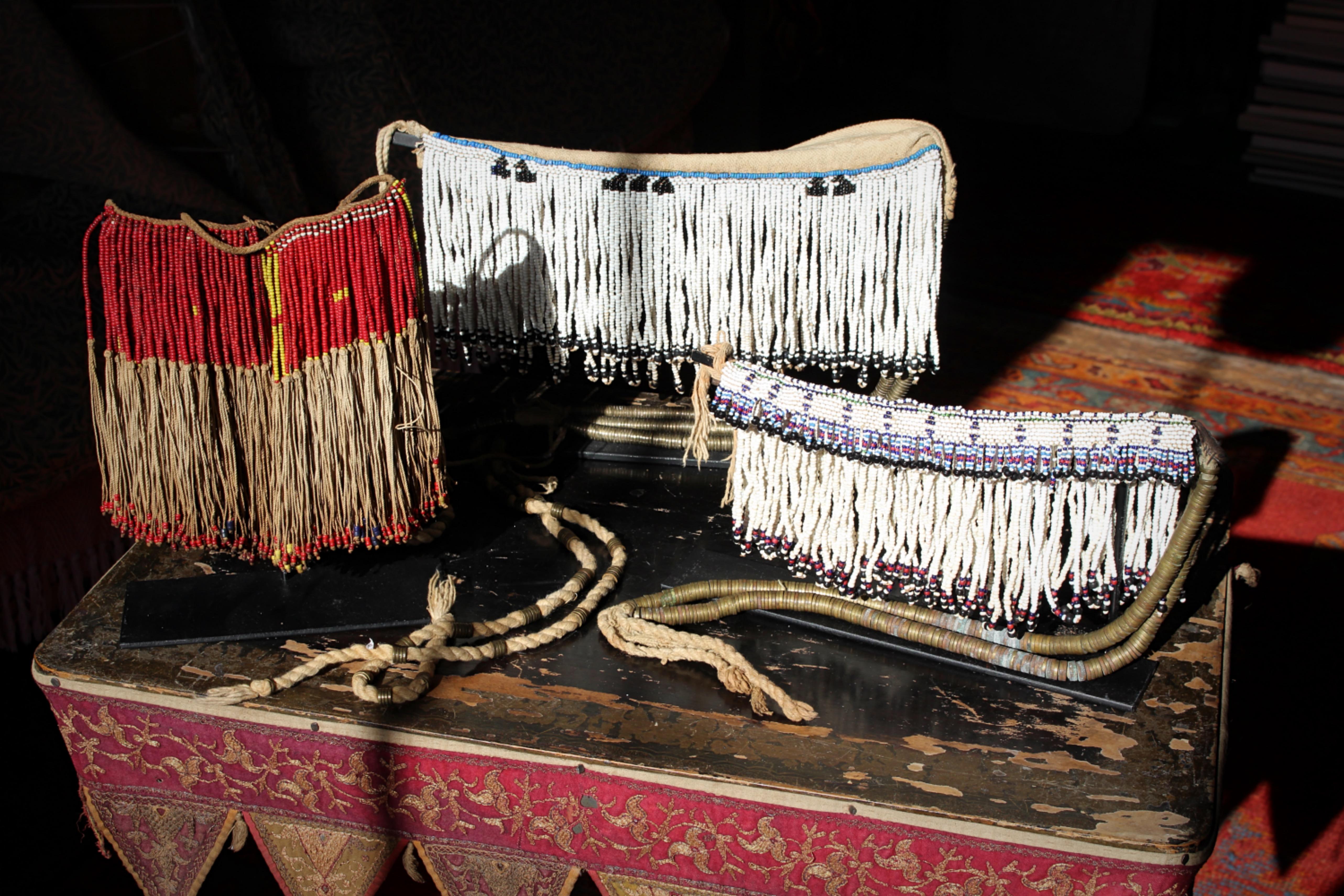 Africain Trio de tabliers en perles Xhosa d'Afrique du Sud du début du 20e siècle Tribal Art en vente