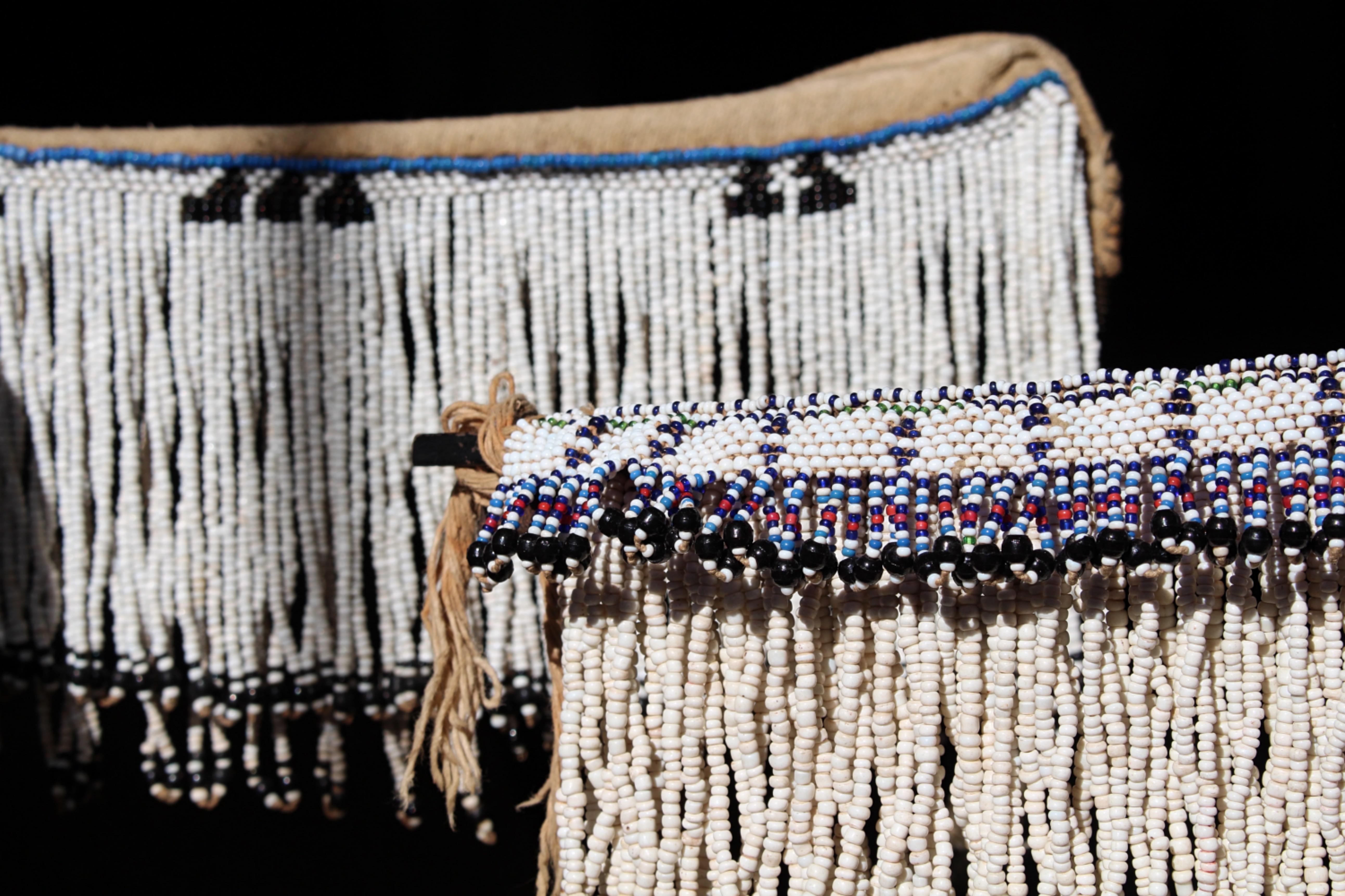 Acier Trio de tabliers en perles Xhosa d'Afrique du Sud du début du 20e siècle Tribal Art en vente