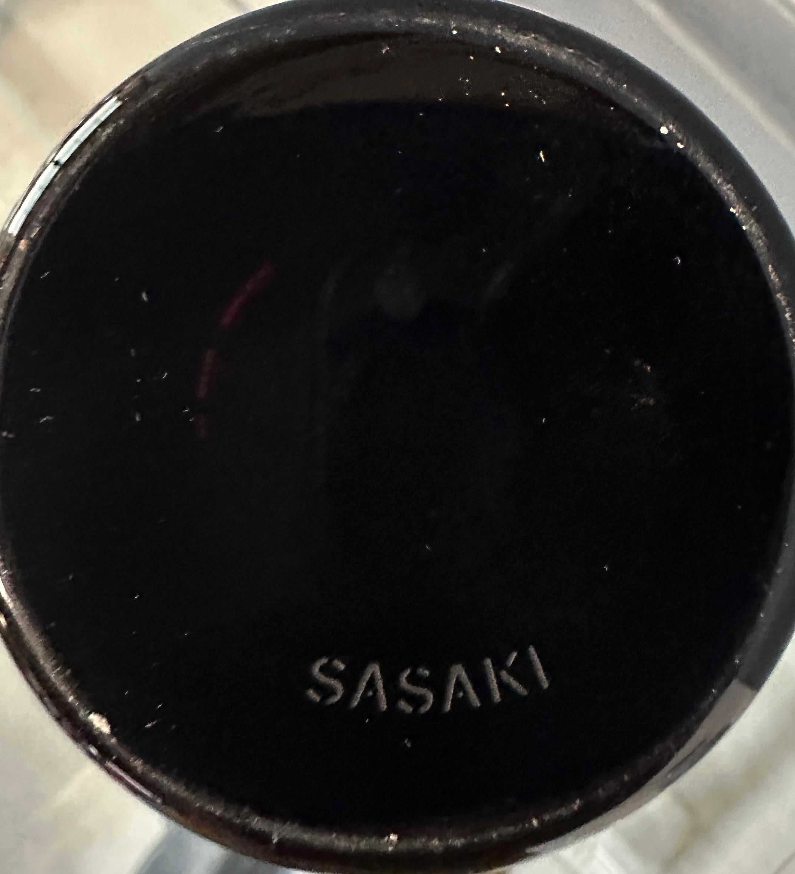 20ième siècle Trio de vases en cristal gravé par The Bennetts pour Sasaki en vente