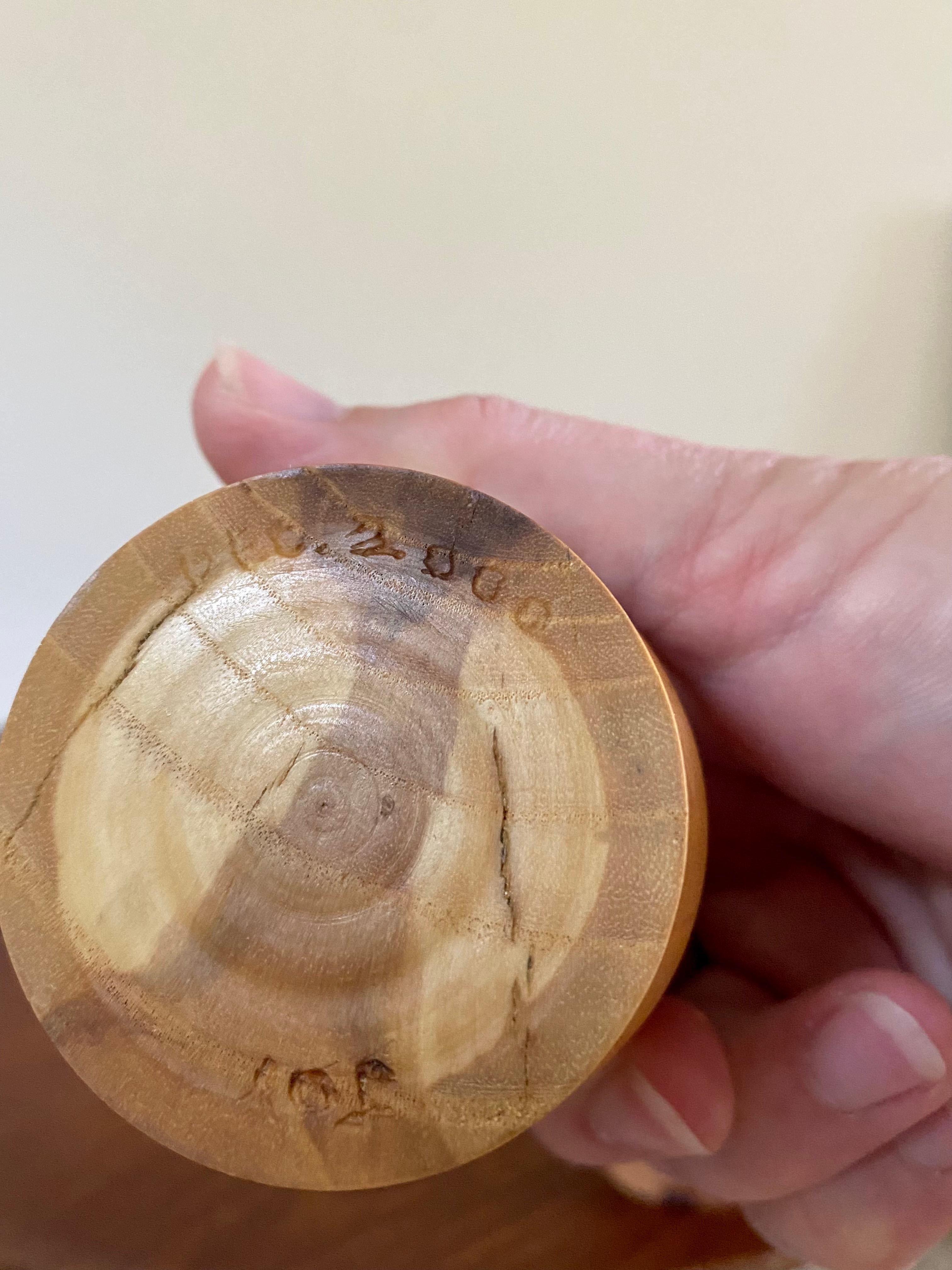 Trio of Exotic Hardwood Turned Minimalist Sculptural Vessels For Sale 2