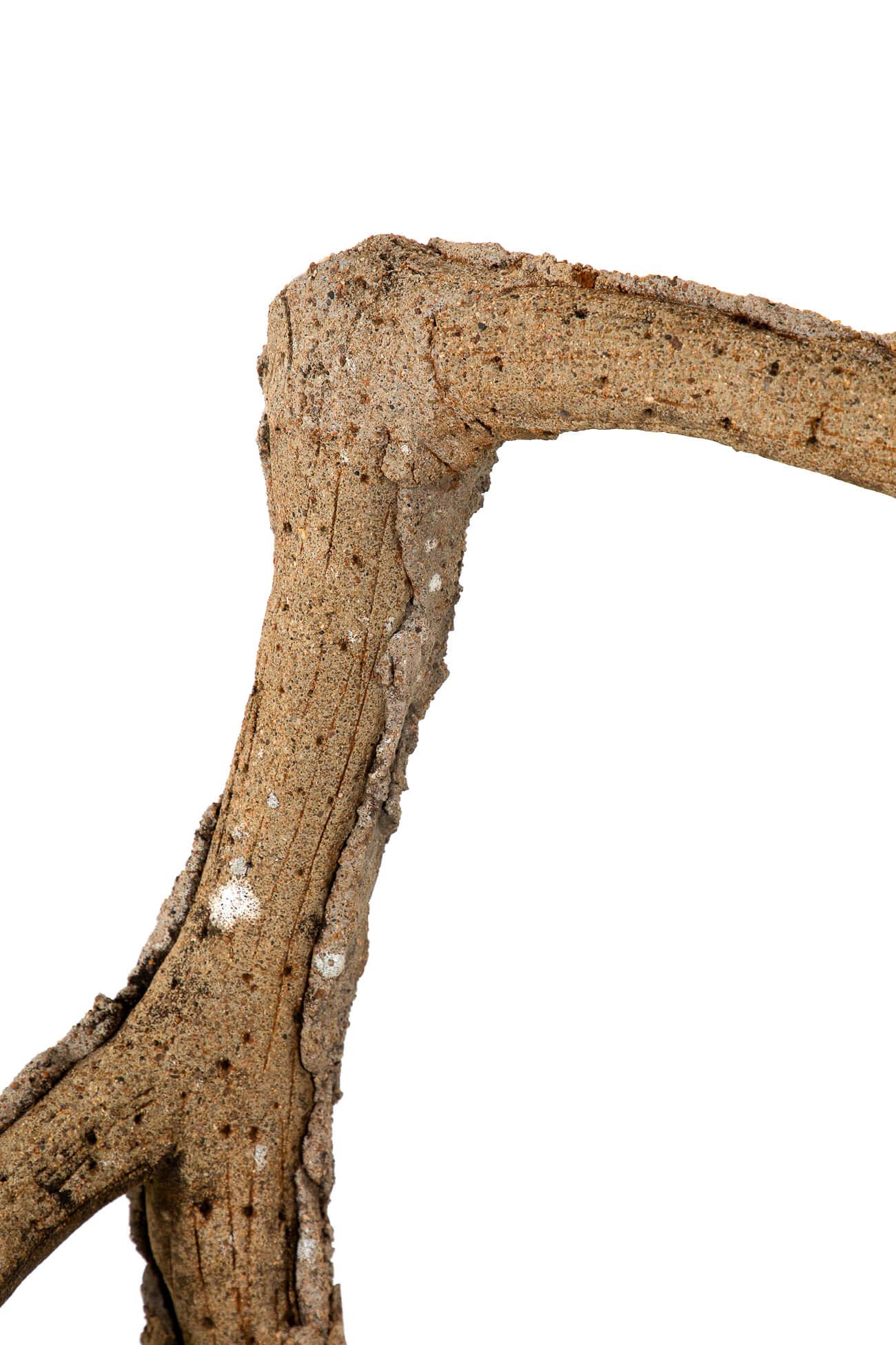 Trío de bancos franceses de piedra de imitación de bois en venta 8