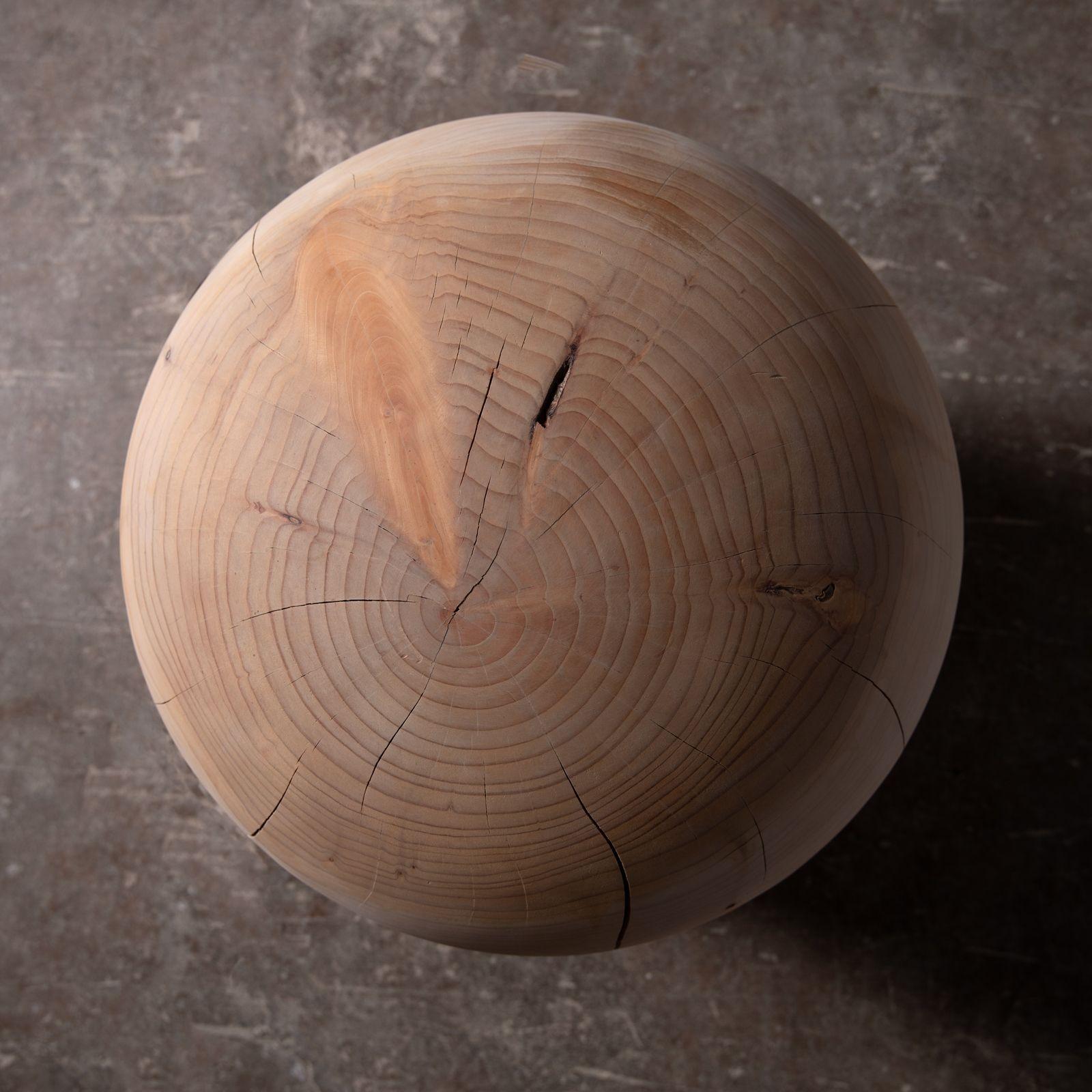 Trio of Fungo Mushroom Stools by Paola Navone for Riva 1920 in Solid Cedar For Sale 3