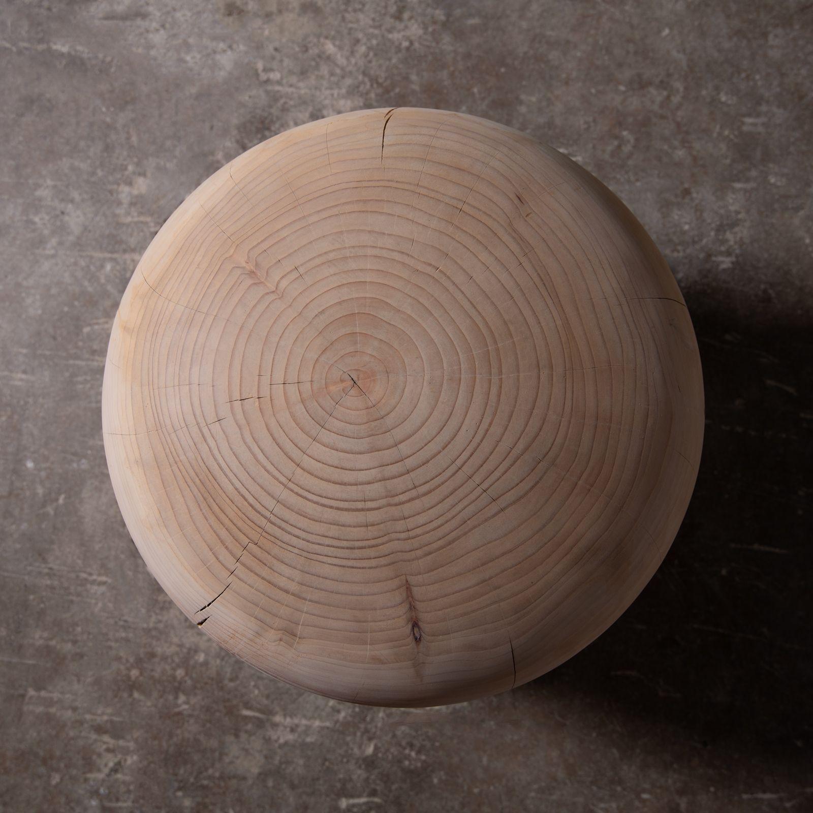 Trio of Fungo Mushroom Stools by Paola Navone for Riva 1920 in Solid Cedar For Sale 1