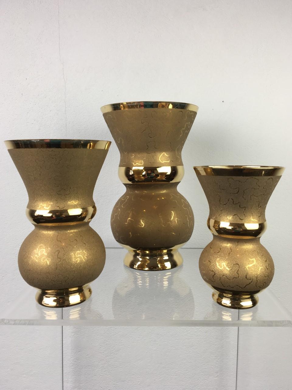 Gold Vases by Laeken Brussels Belgium, 1940s For Sale 6