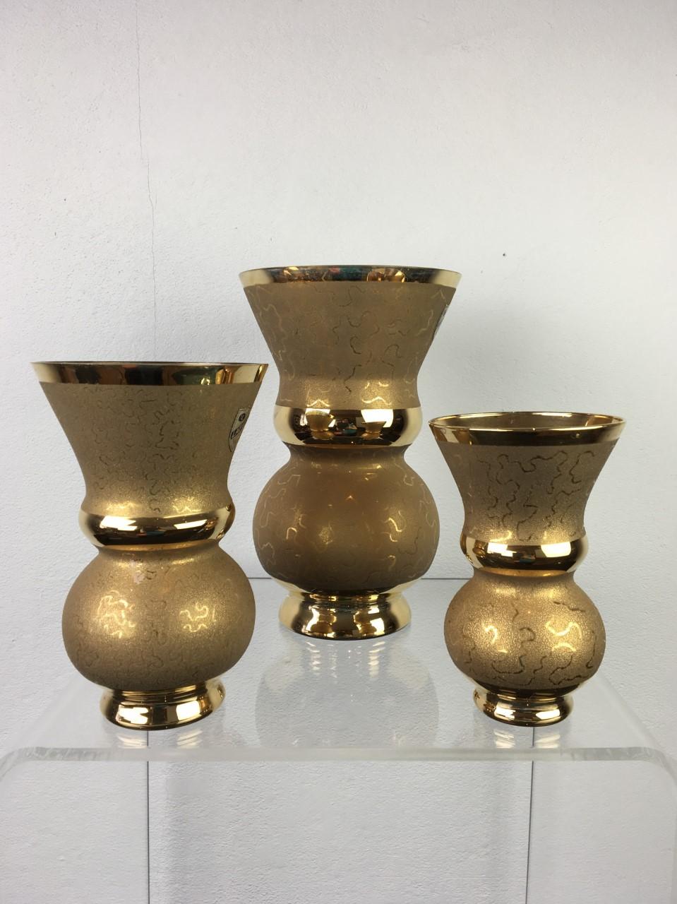 Gold Vases by Laeken Brussels Belgium, 1940s For Sale 8