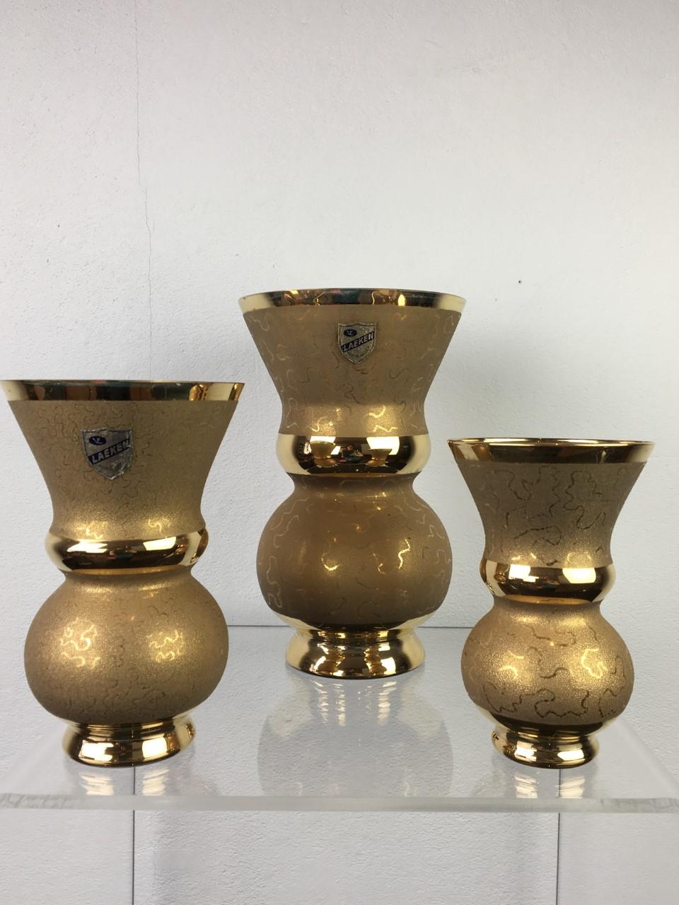 Gold Vases by Laeken Brussels Belgium, 1940s For Sale 10