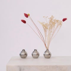 Trio of Just Andersen pewter vases by designed by Arne Erkers, 1950s, Denmark