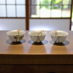 Trio of Kintsugi Sake Cups