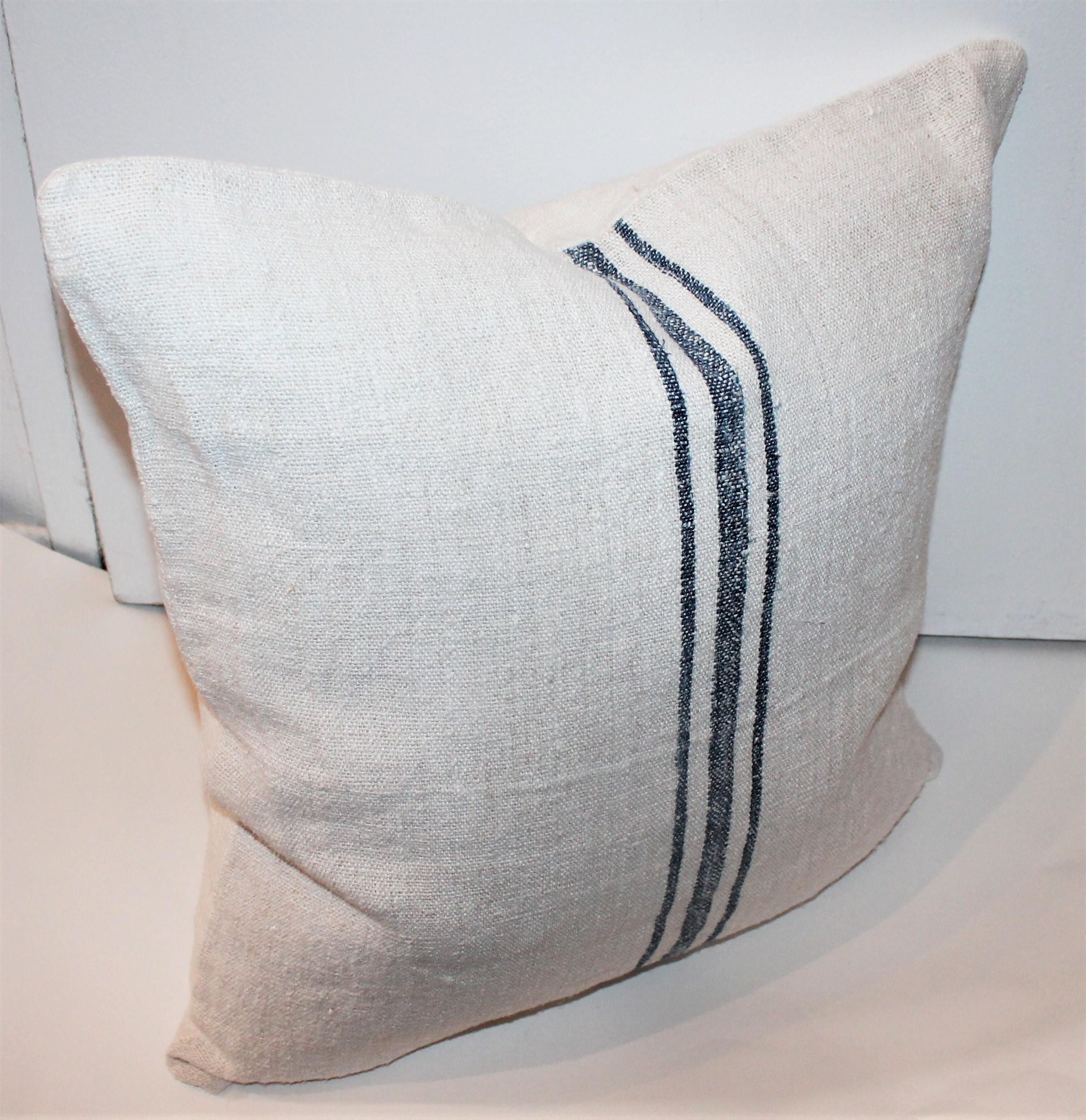 Trio of Linen Pillows, Vintage 3