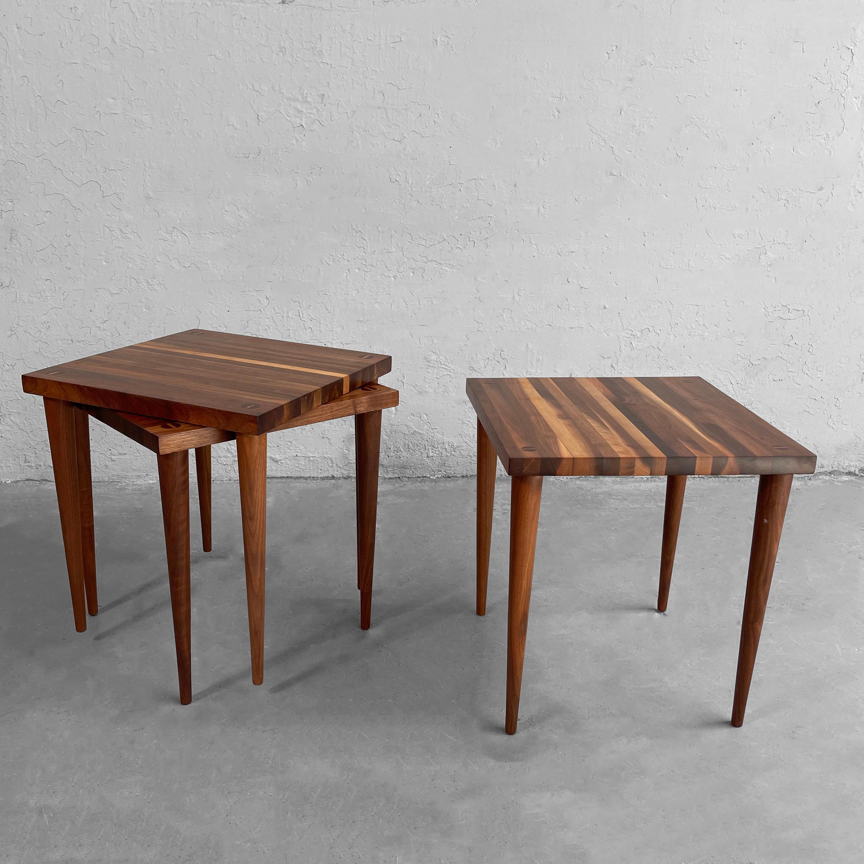 American Trio of Mid-Century Modern Stacking Tables by Mel Smilow For Sale